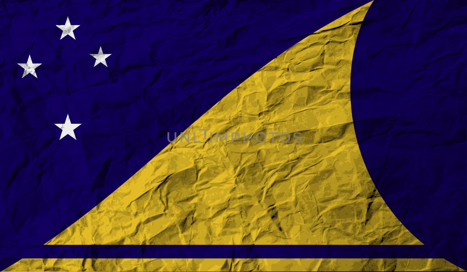 Flag of Tokelau with old texture.  illustration