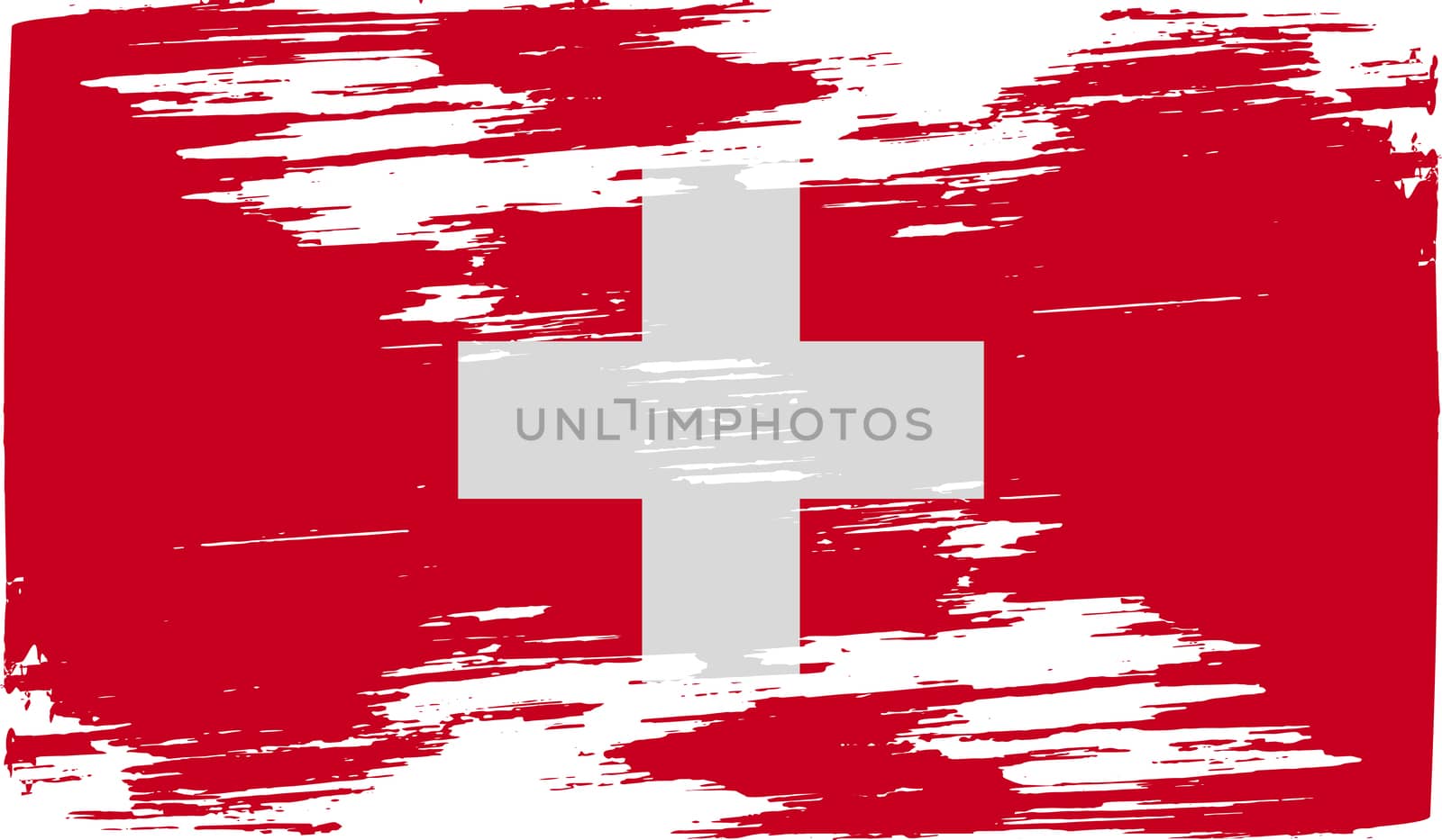 Flag of Switzerland with old texture.  illustration