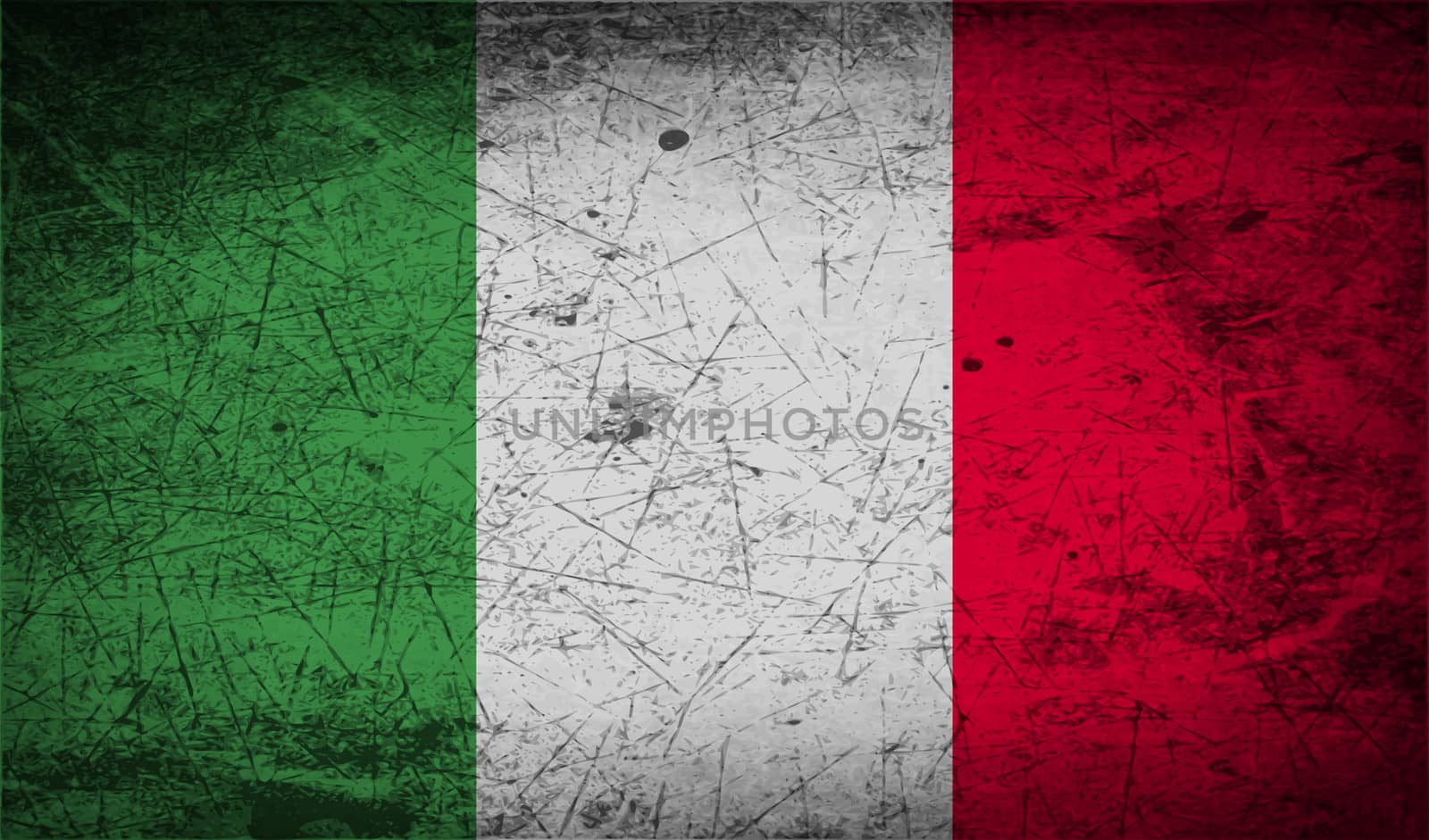 Flag of Italy with old texture.  by serhii_lohvyniuk