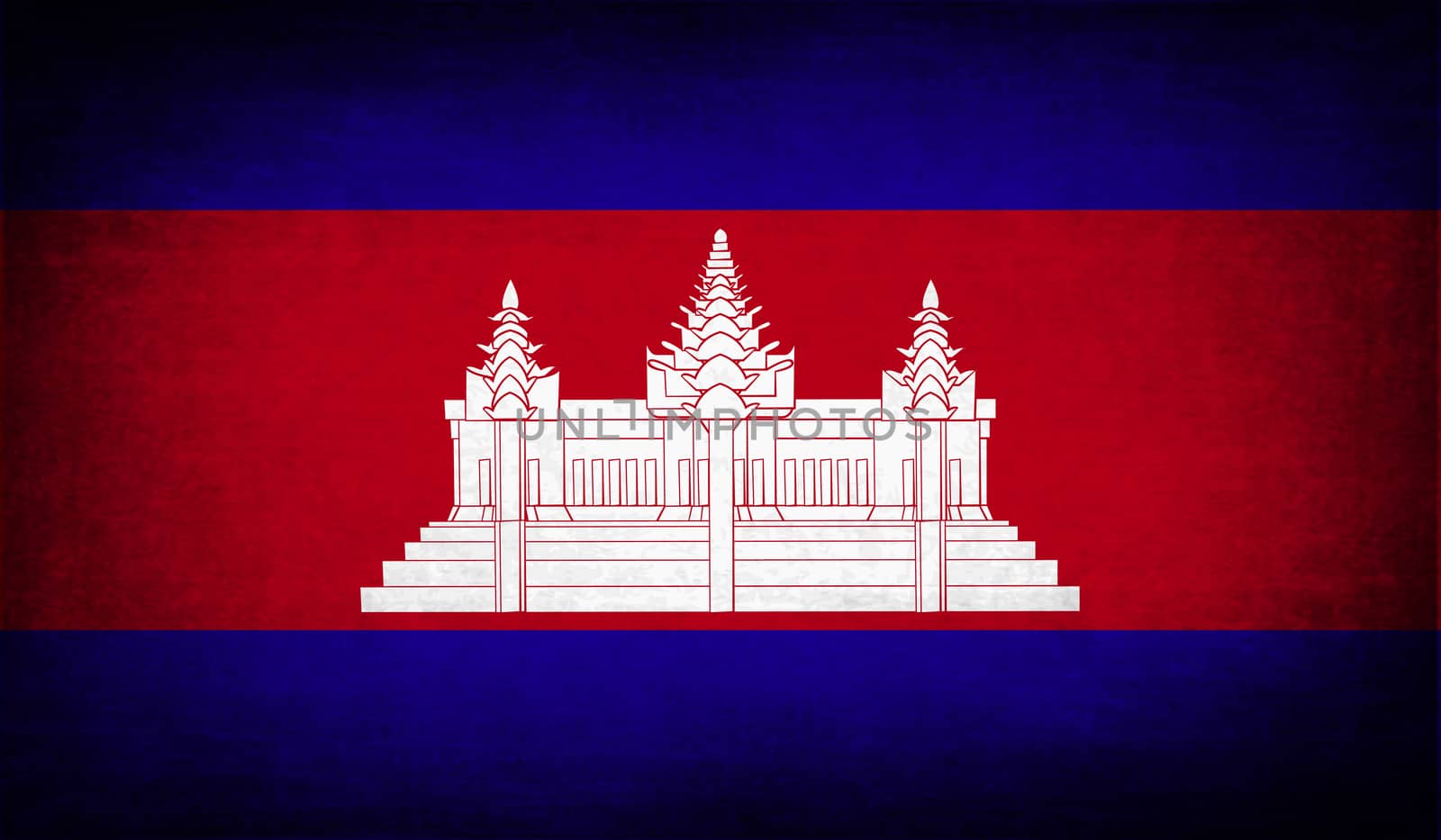 Flag of Cambodia with old texture.  by serhii_lohvyniuk