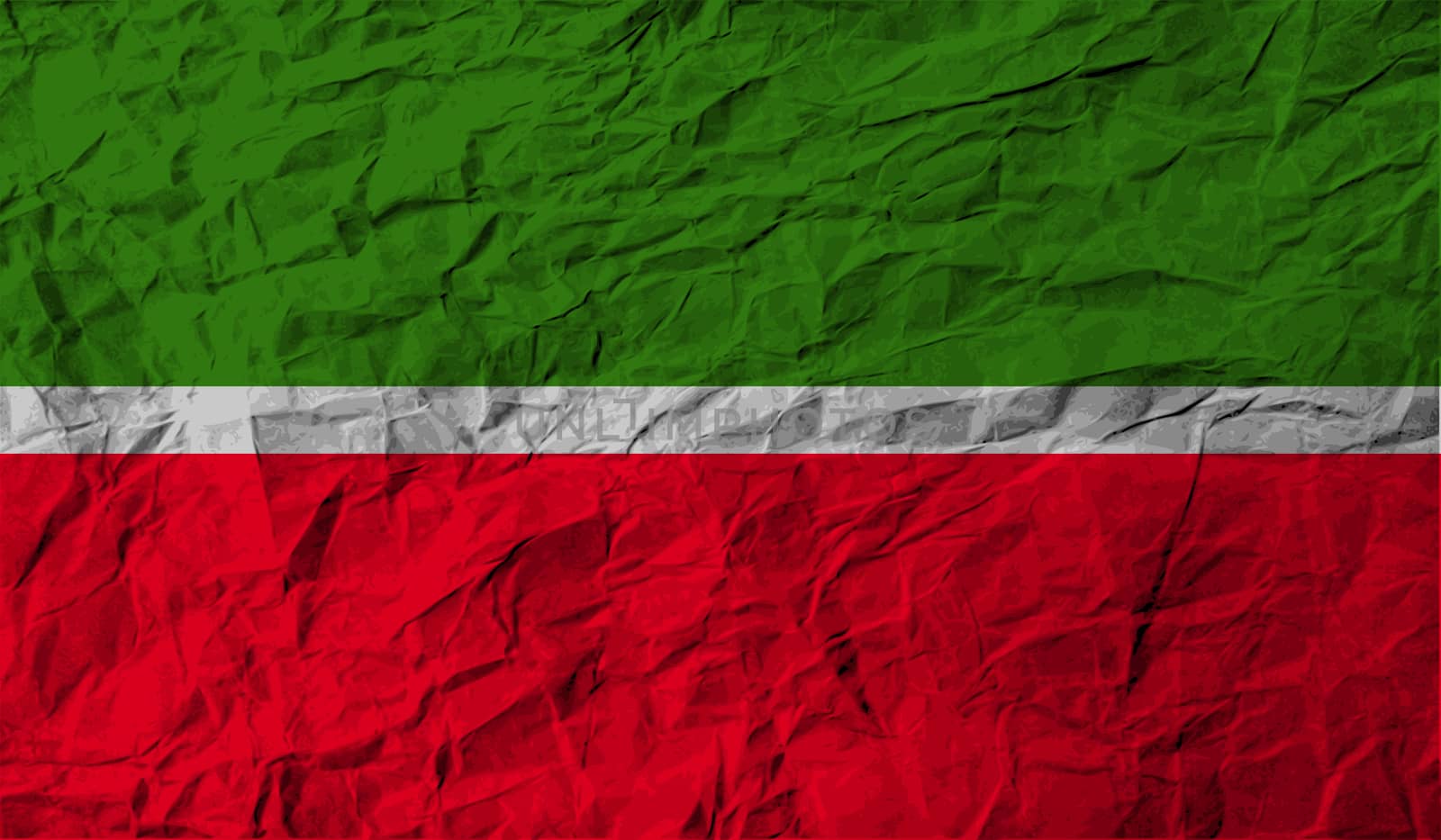 Flag of Tatarstan with old texture.  illustration