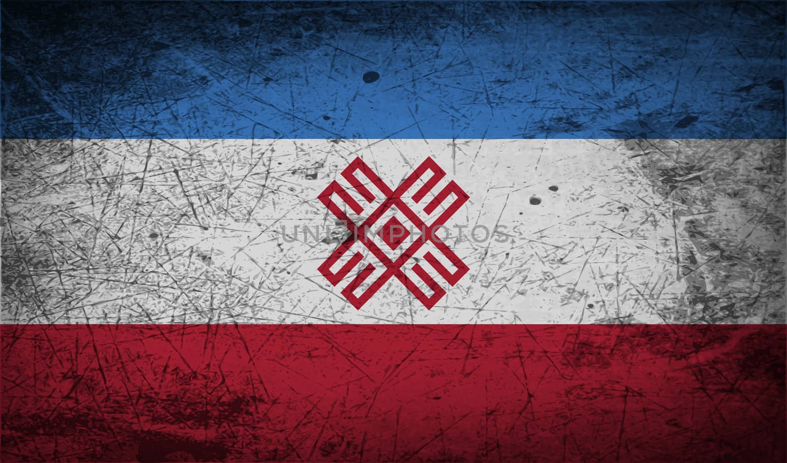 Flag of Mari El with old texture.  by serhii_lohvyniuk