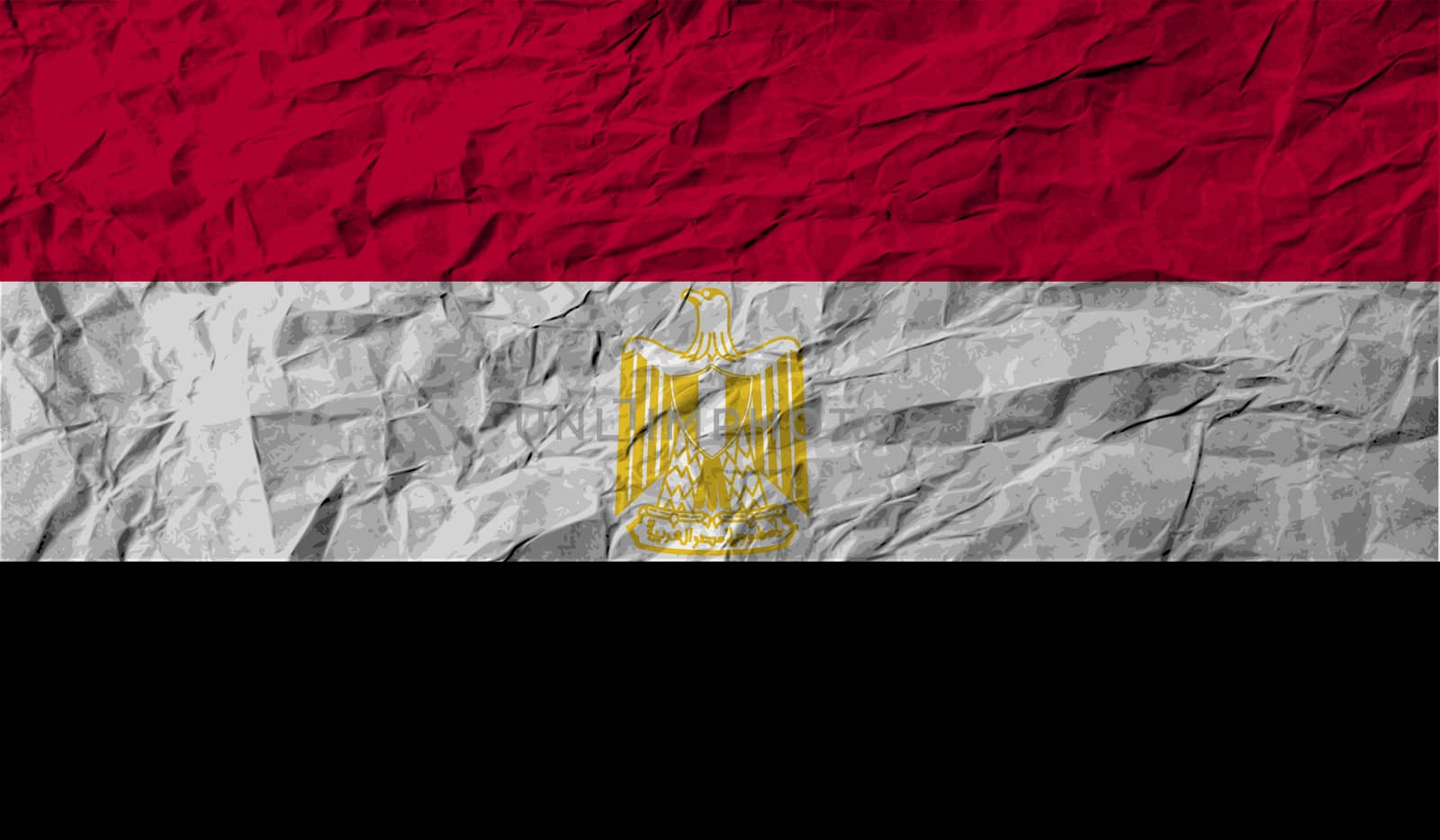 Flag of Egypt with old texture.  illustration