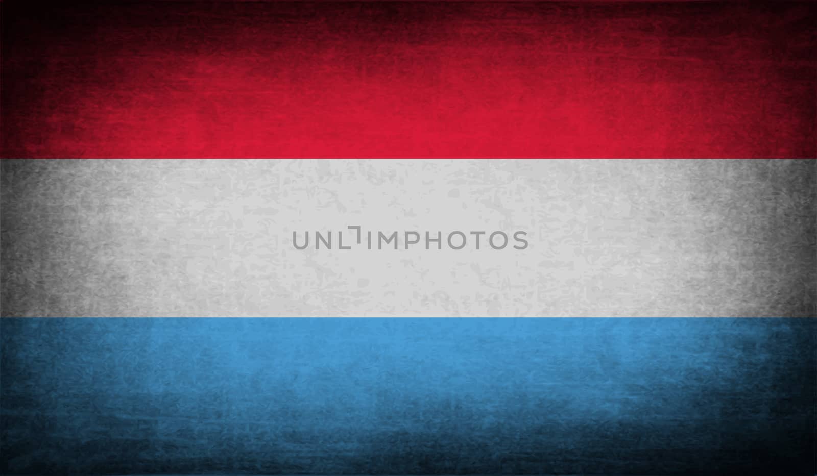 Flag of Luxembourg with old texture.  illustration