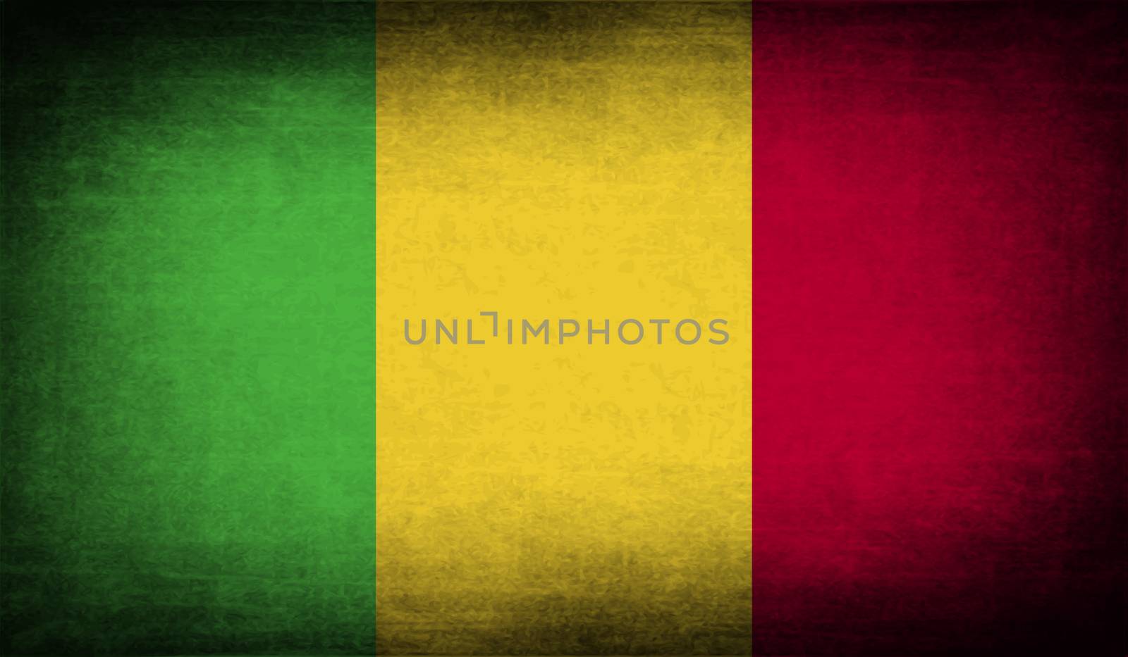 Flag of Mali with old texture.  by serhii_lohvyniuk