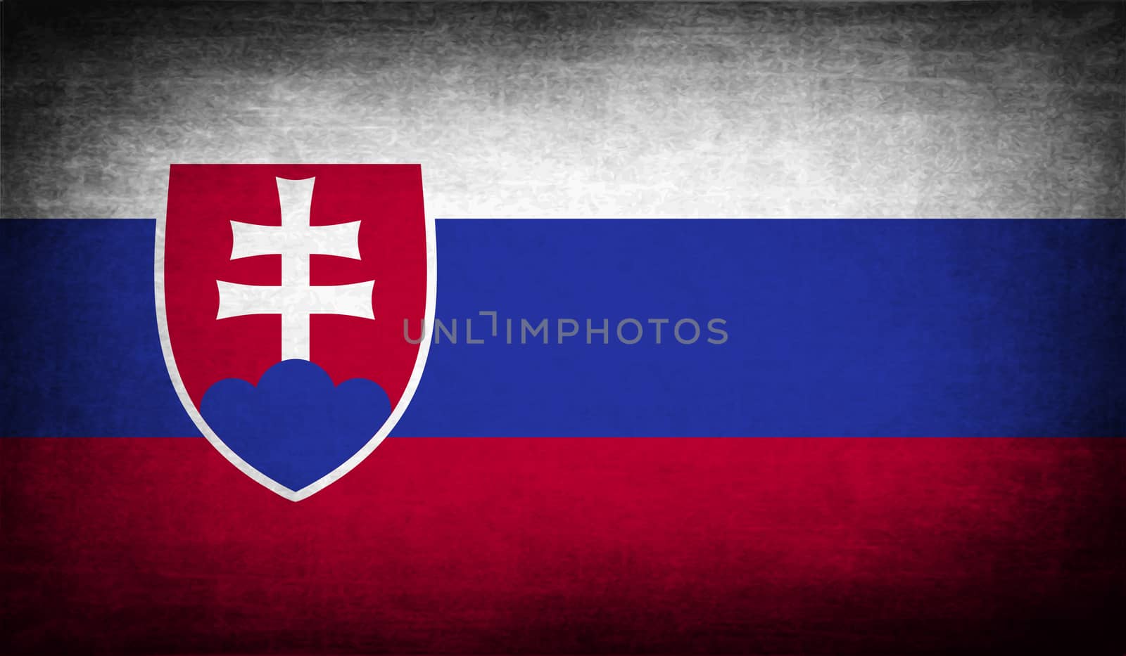 Flag of Slovakia with old texture.  by serhii_lohvyniuk