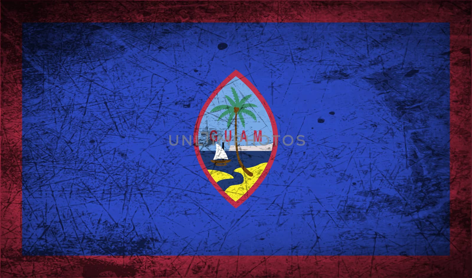 Flag of Guam with old texture.  by serhii_lohvyniuk