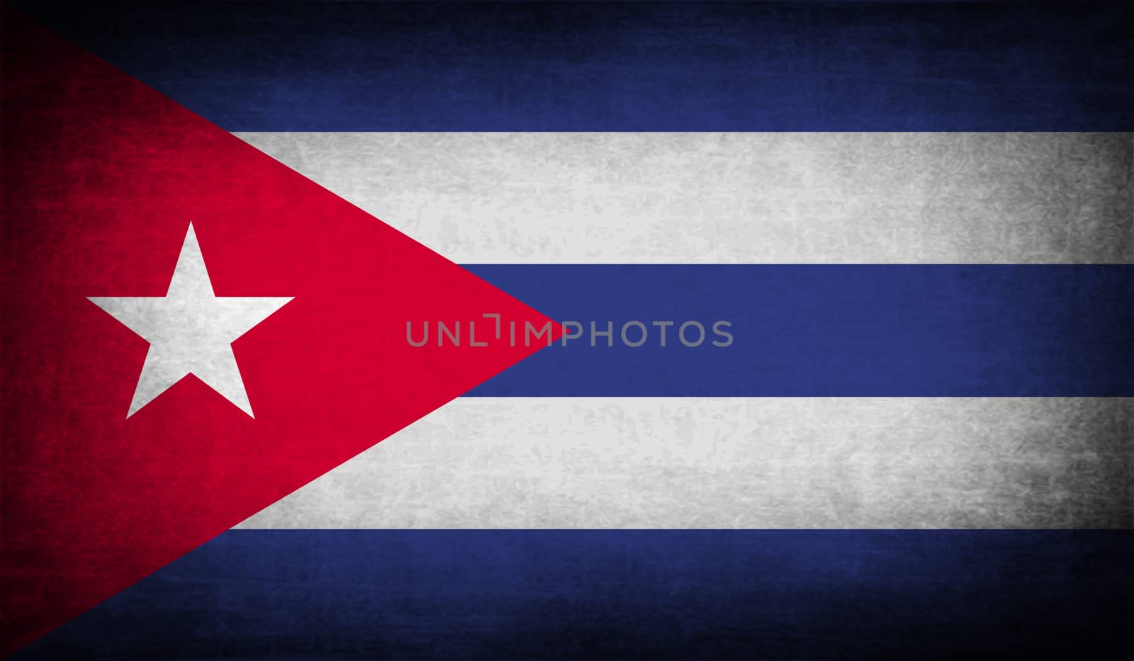 Flag of Cuba with old texture.  illustration