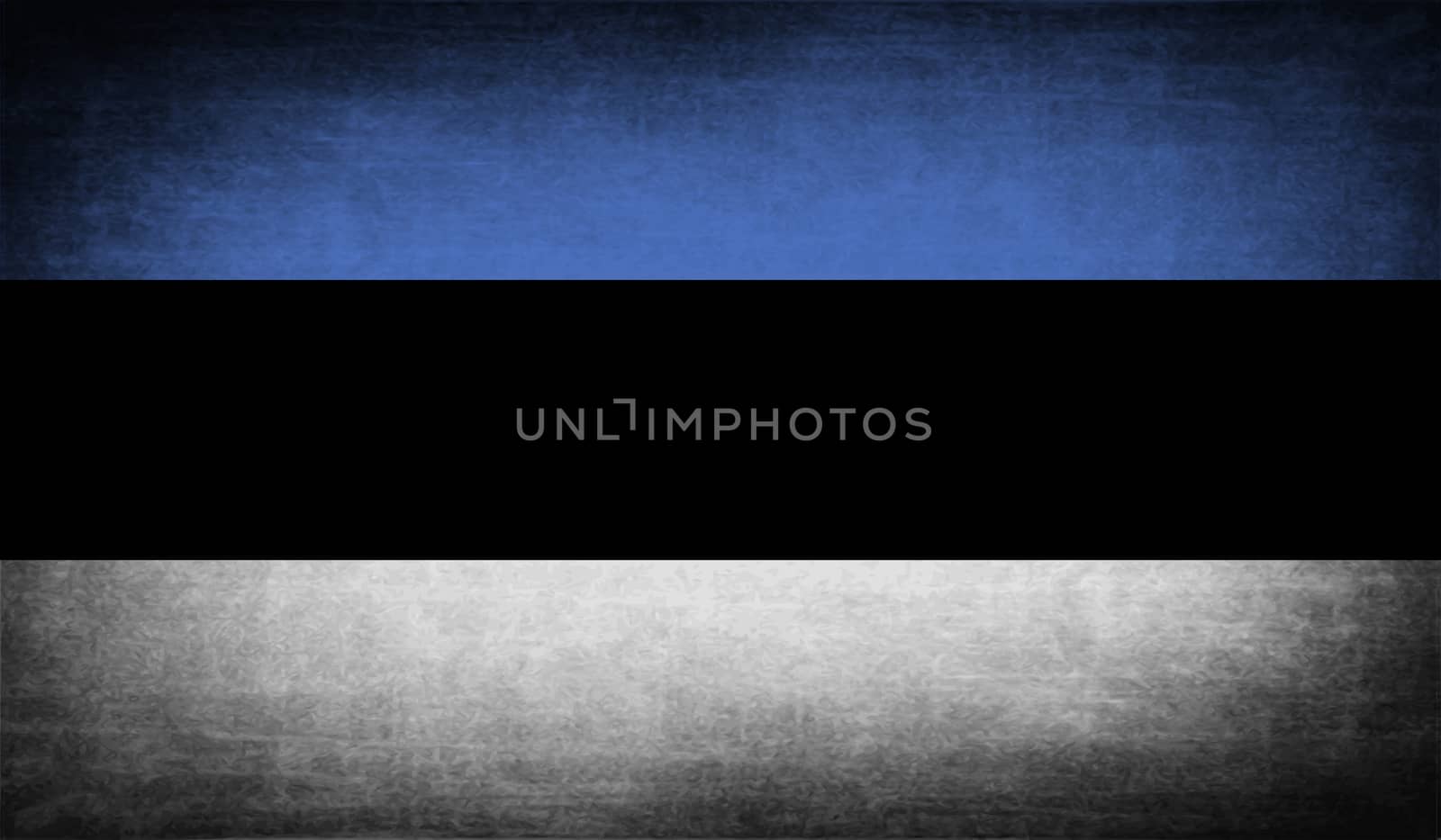 Flag of Estonia with old texture.  illustration