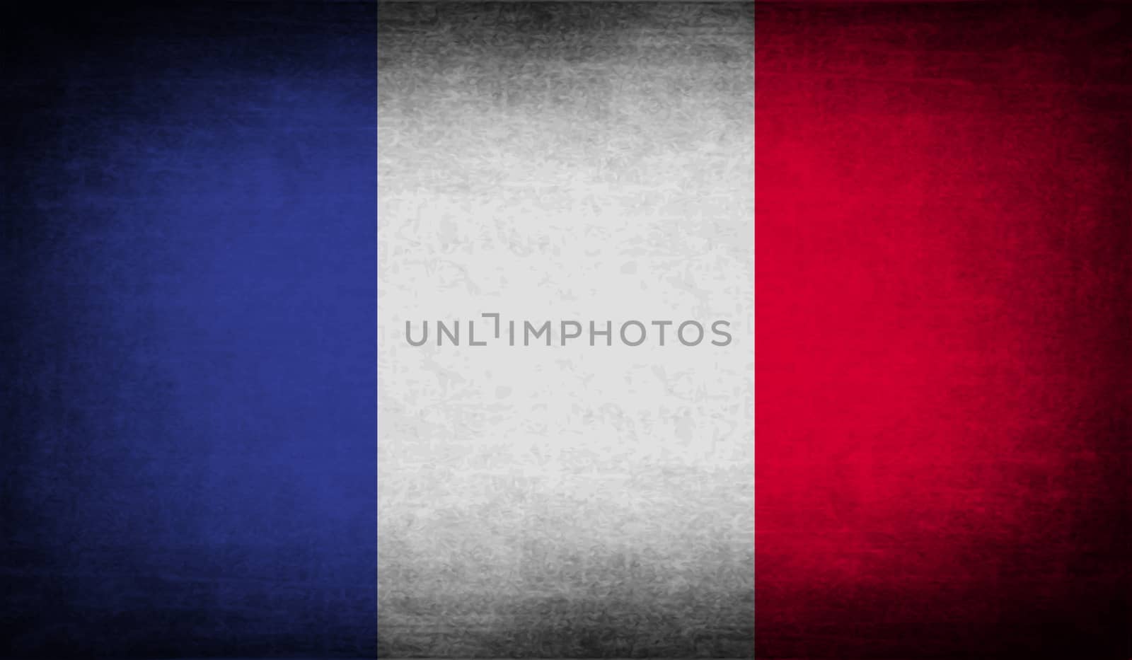 Flag of France with old texture.  by serhii_lohvyniuk