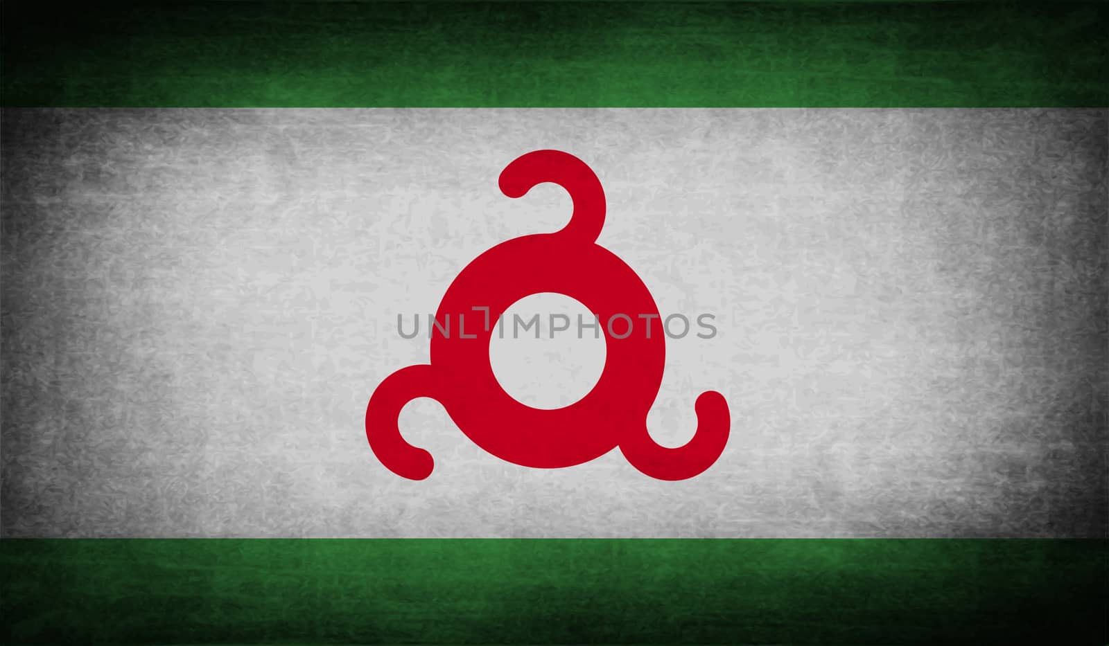 Flag of Ingushetia with old texture.  illustration