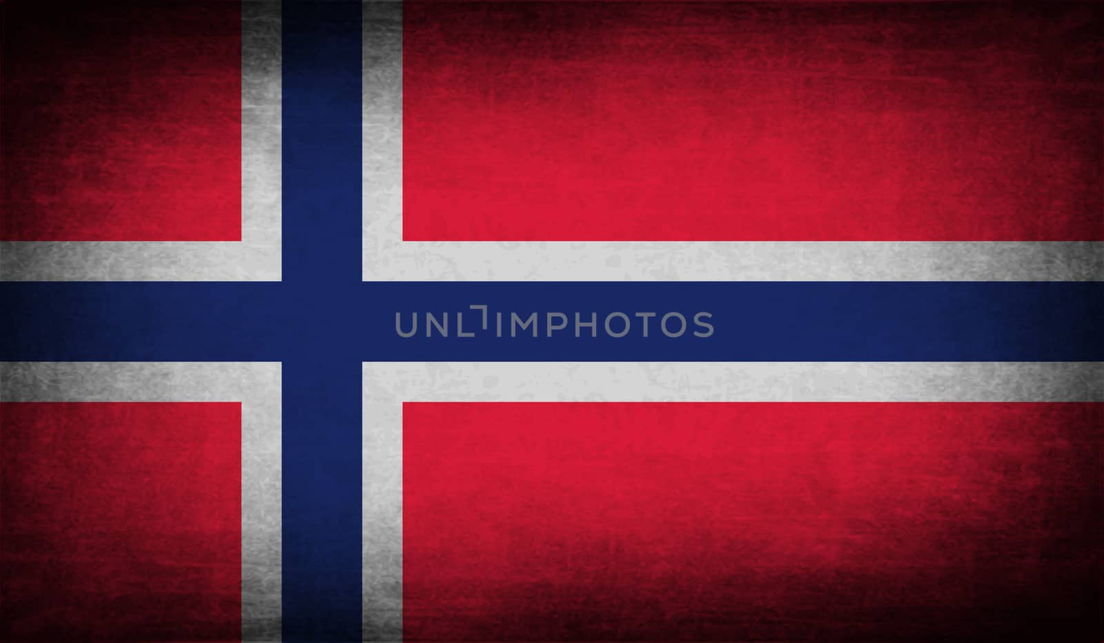 Flag of Norway with old texture.  illustration