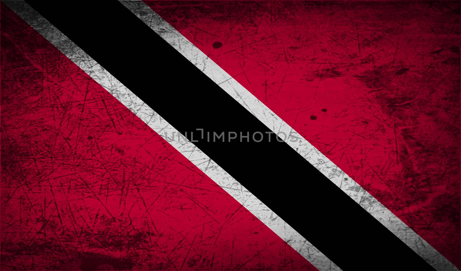 Flag of Trinidad and Tobago with old texture.  by serhii_lohvyniuk