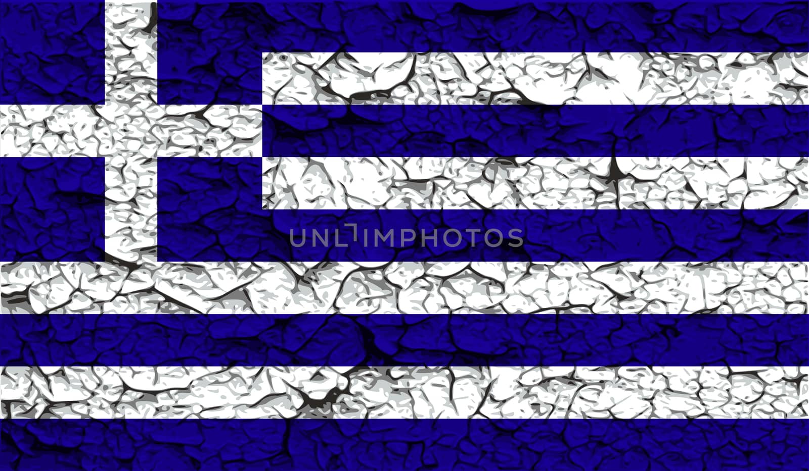 Flag of Greece with old texture.  by serhii_lohvyniuk