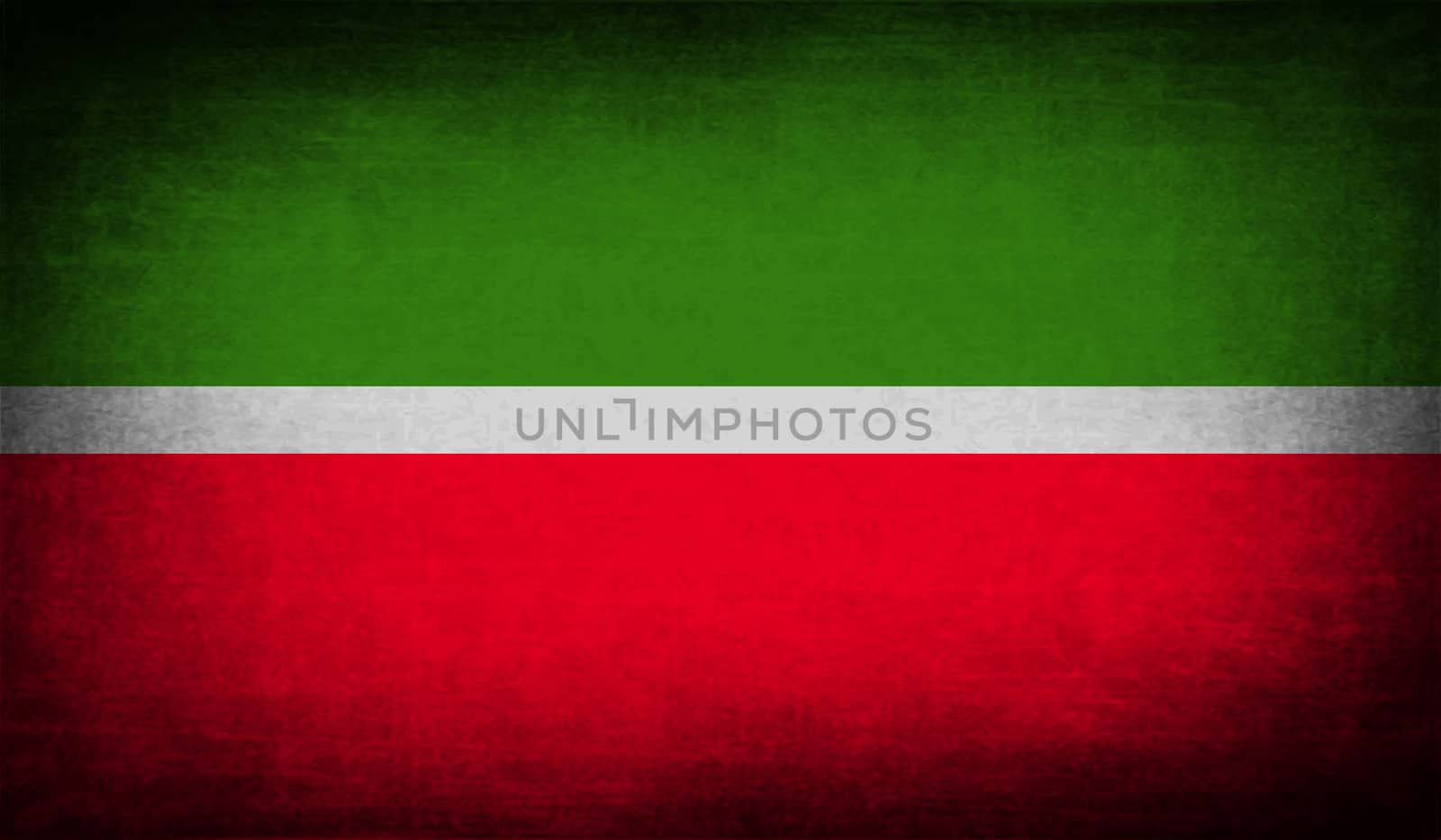 Flag of Tatarstan with old texture.  illustration