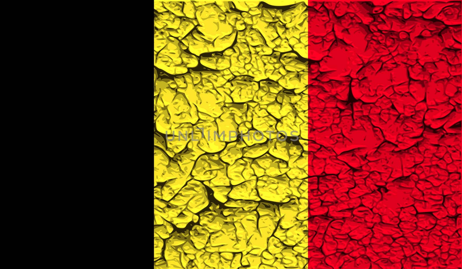 Flag of Belgium with old texture.  by serhii_lohvyniuk