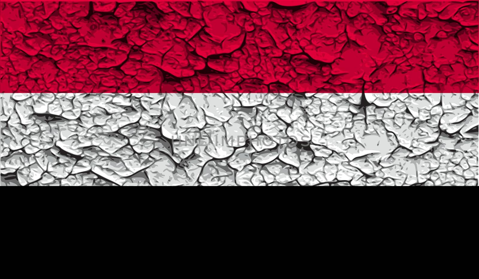 Flag of Yemen with old texture.  by serhii_lohvyniuk