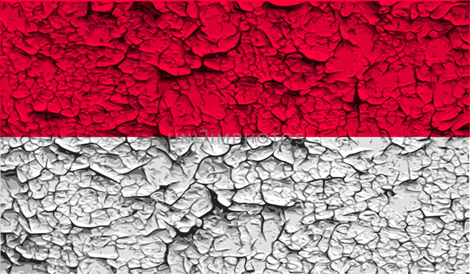 Flag of Monaco with old texture.  by serhii_lohvyniuk