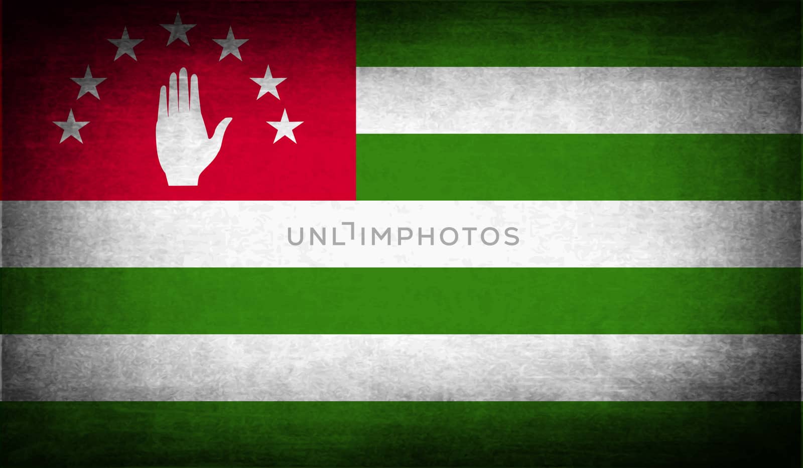 Flag of Abkhazia with old texture.  illustration