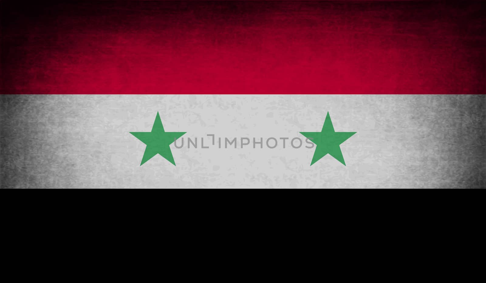 Flag of Syria with old texture.  by serhii_lohvyniuk