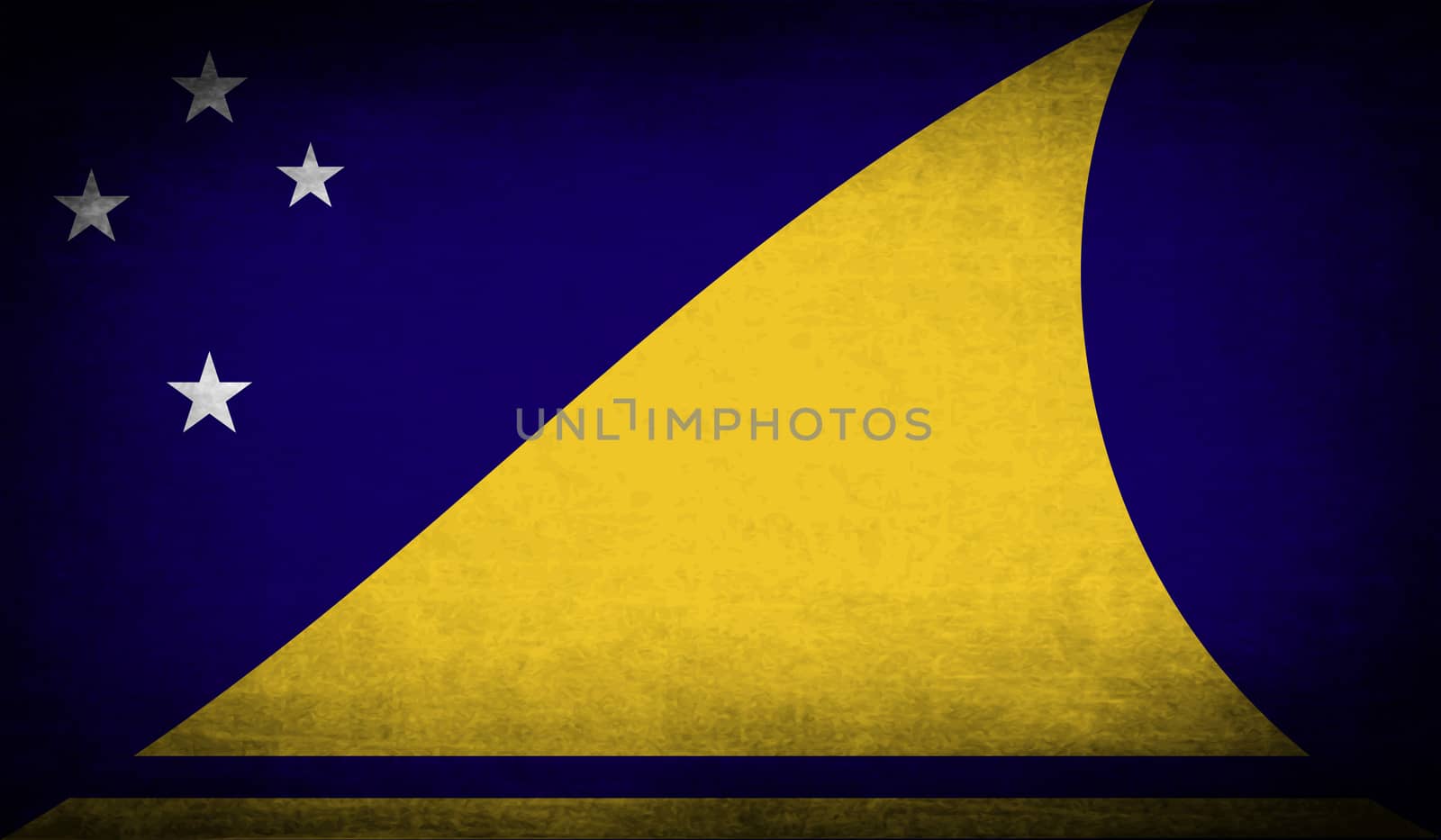 Flag of Tokelau with old texture.  by serhii_lohvyniuk