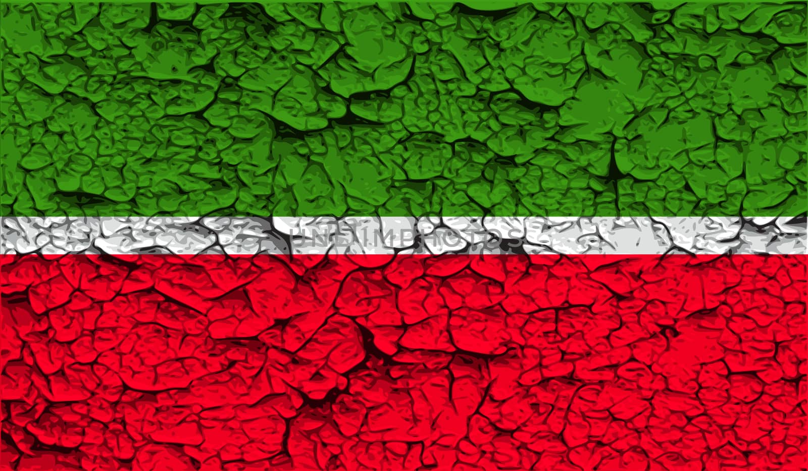 Flag of Tatarstan with old texture.  by serhii_lohvyniuk