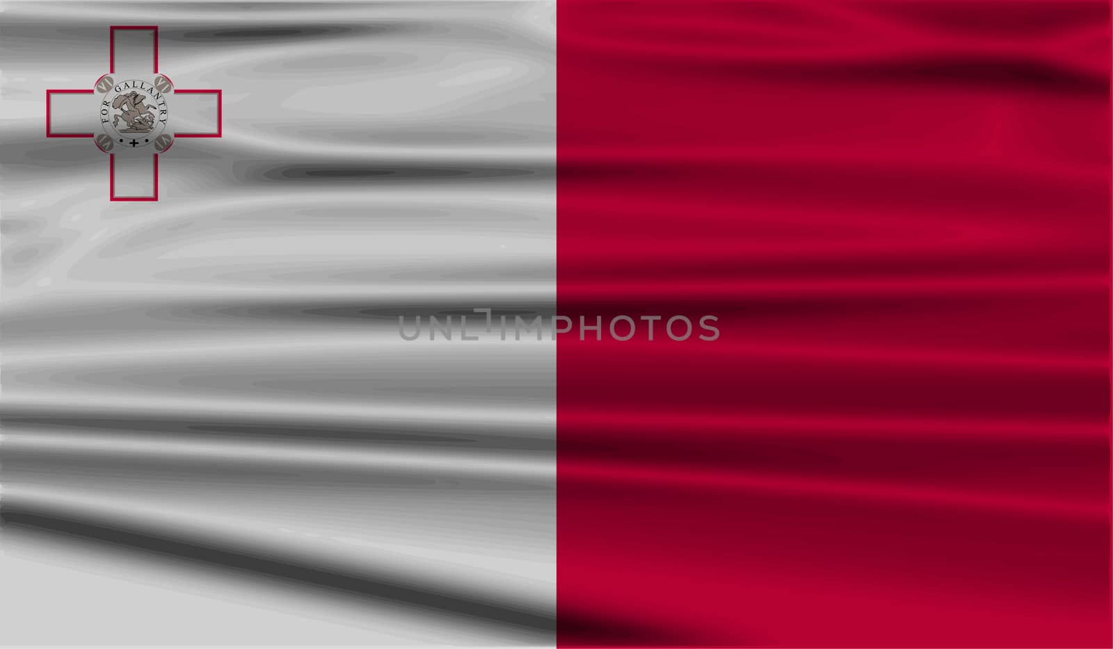 Flag of Malta with old texture.  by serhii_lohvyniuk