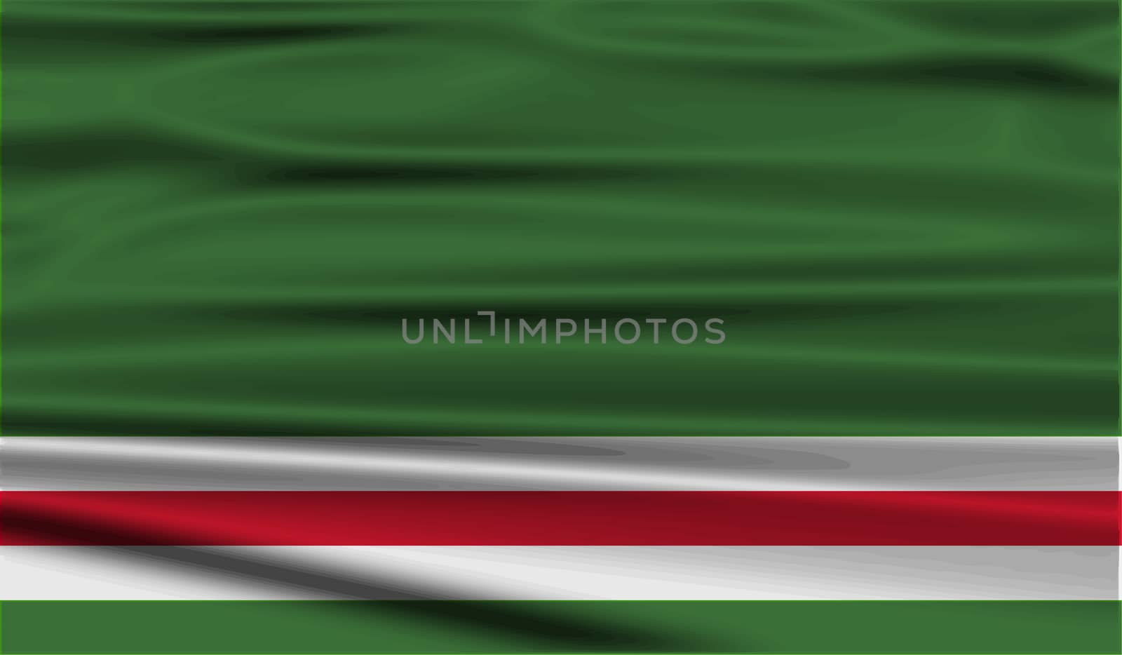Flag of Chechen Republic of Ichkeria with old texture.  illustration