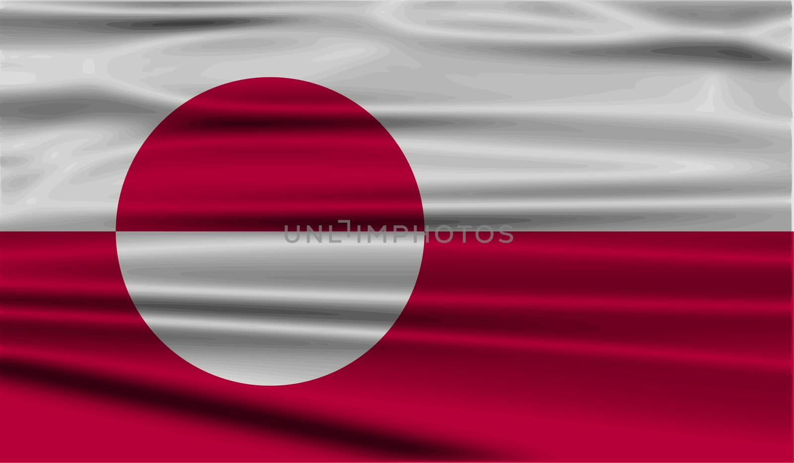 Flag of Greenland with old texture.  by serhii_lohvyniuk
