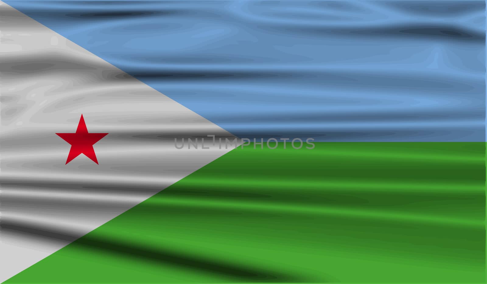 Flag of Djibouti with old texture.  by serhii_lohvyniuk