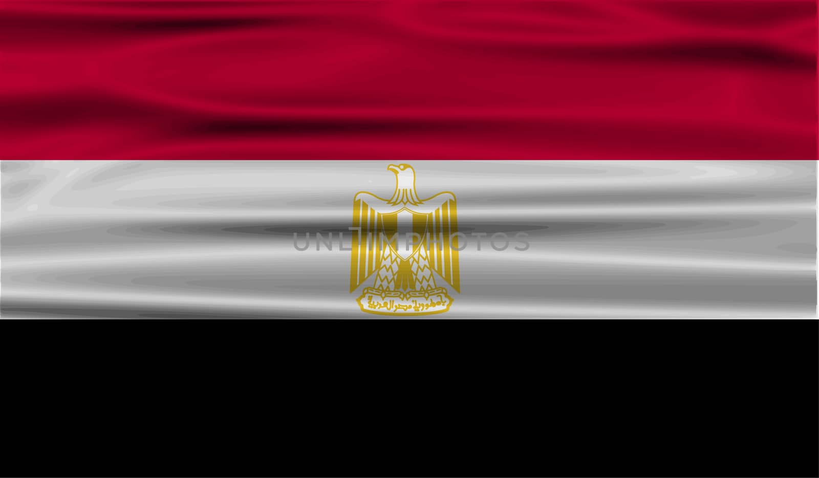 Flag of Egypt with old texture.  illustration