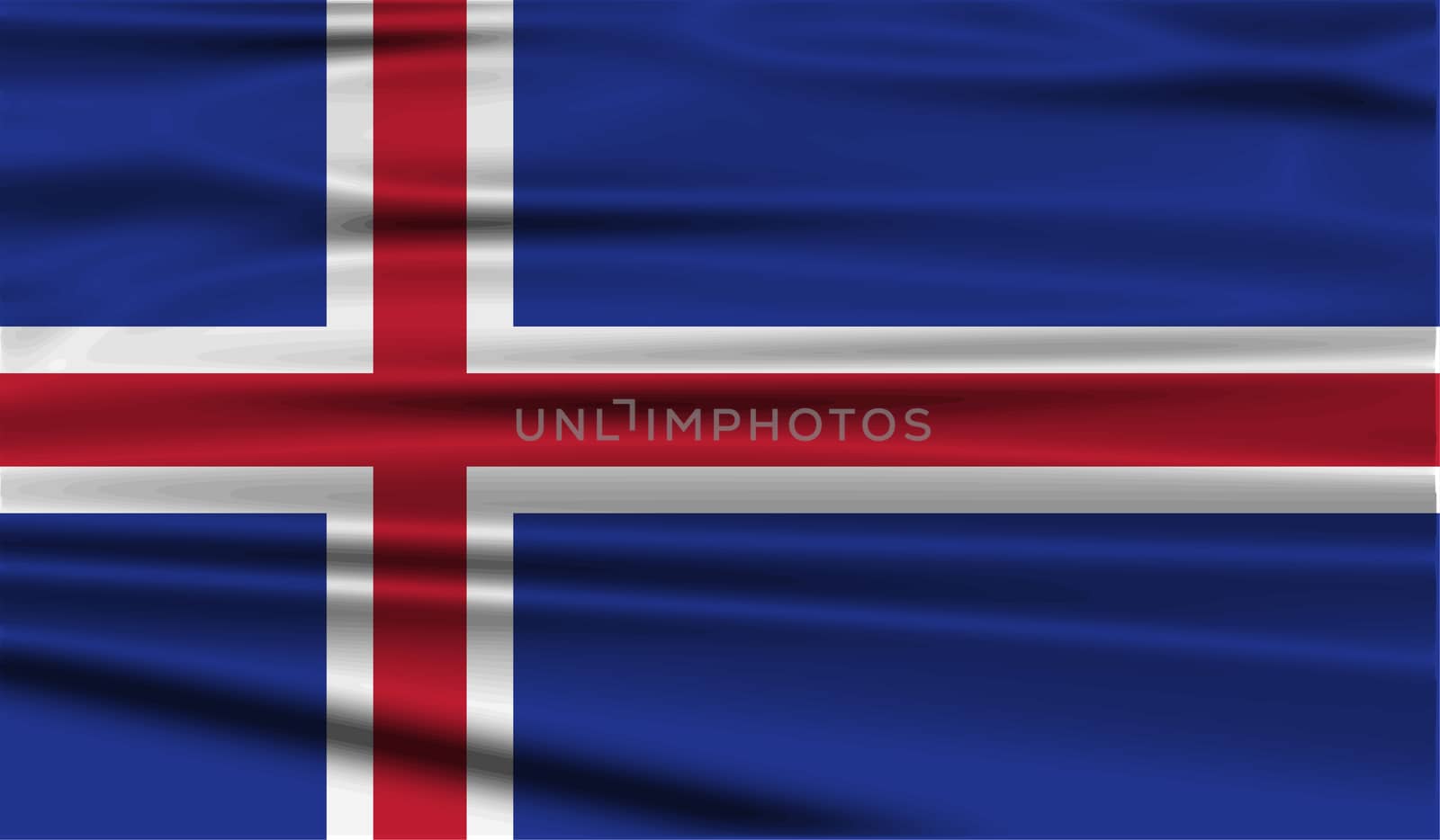 Flag of Iceland with old texture.  illustration