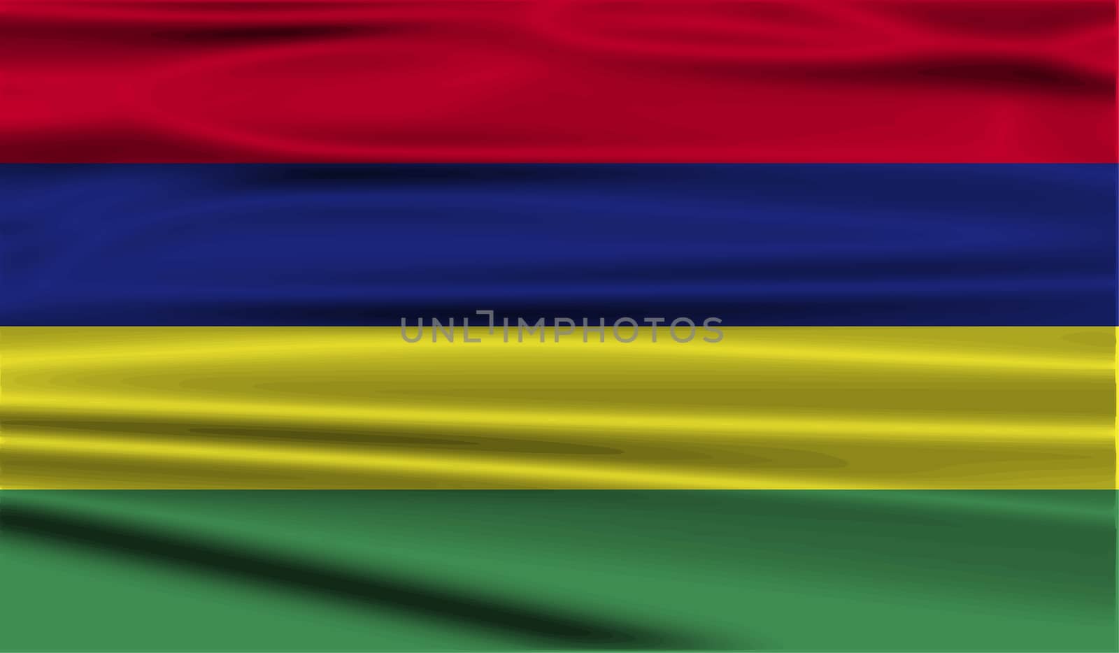 Flag of Mauritius with old texture.  illustration