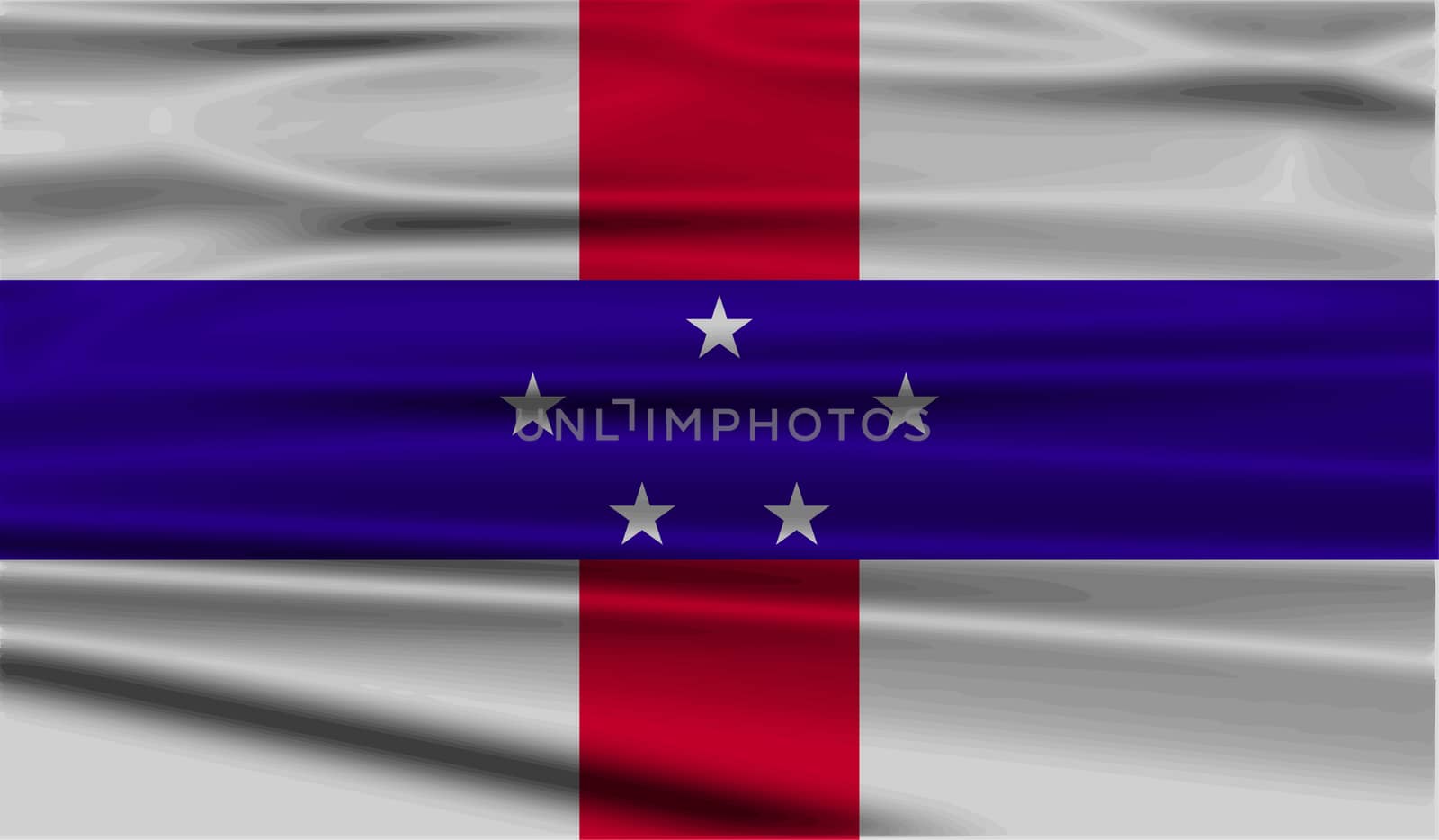 Flag of Netherlands Antilles with old texture.  by serhii_lohvyniuk