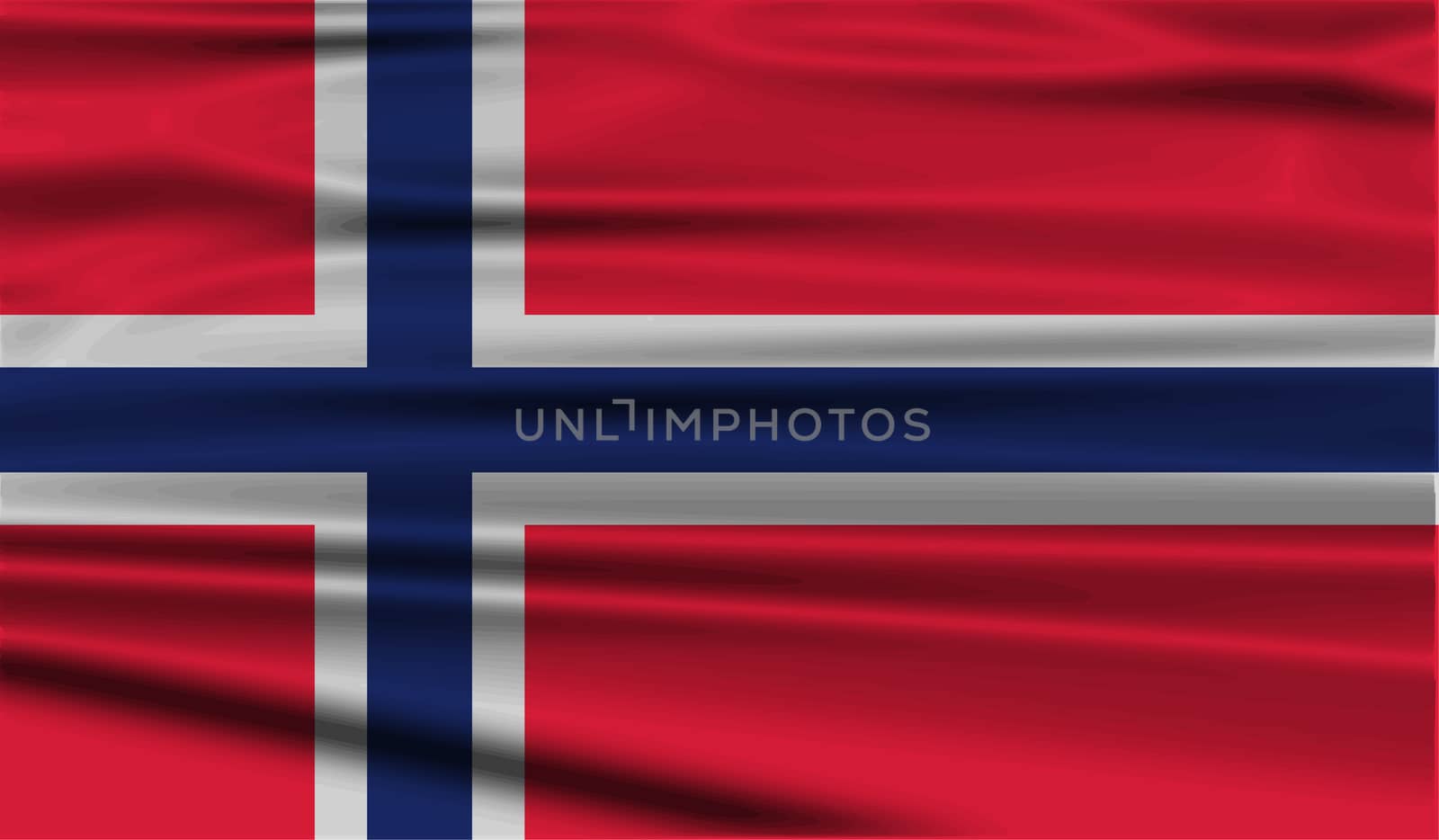 Flag of Norway with old texture.  illustration