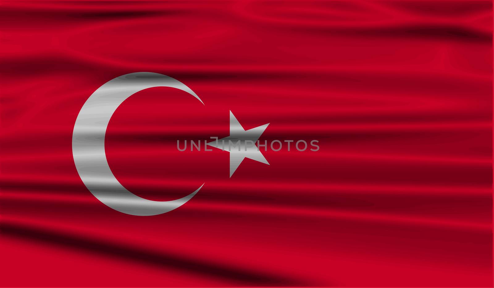 Flag of Turkey with old texture.  by serhii_lohvyniuk