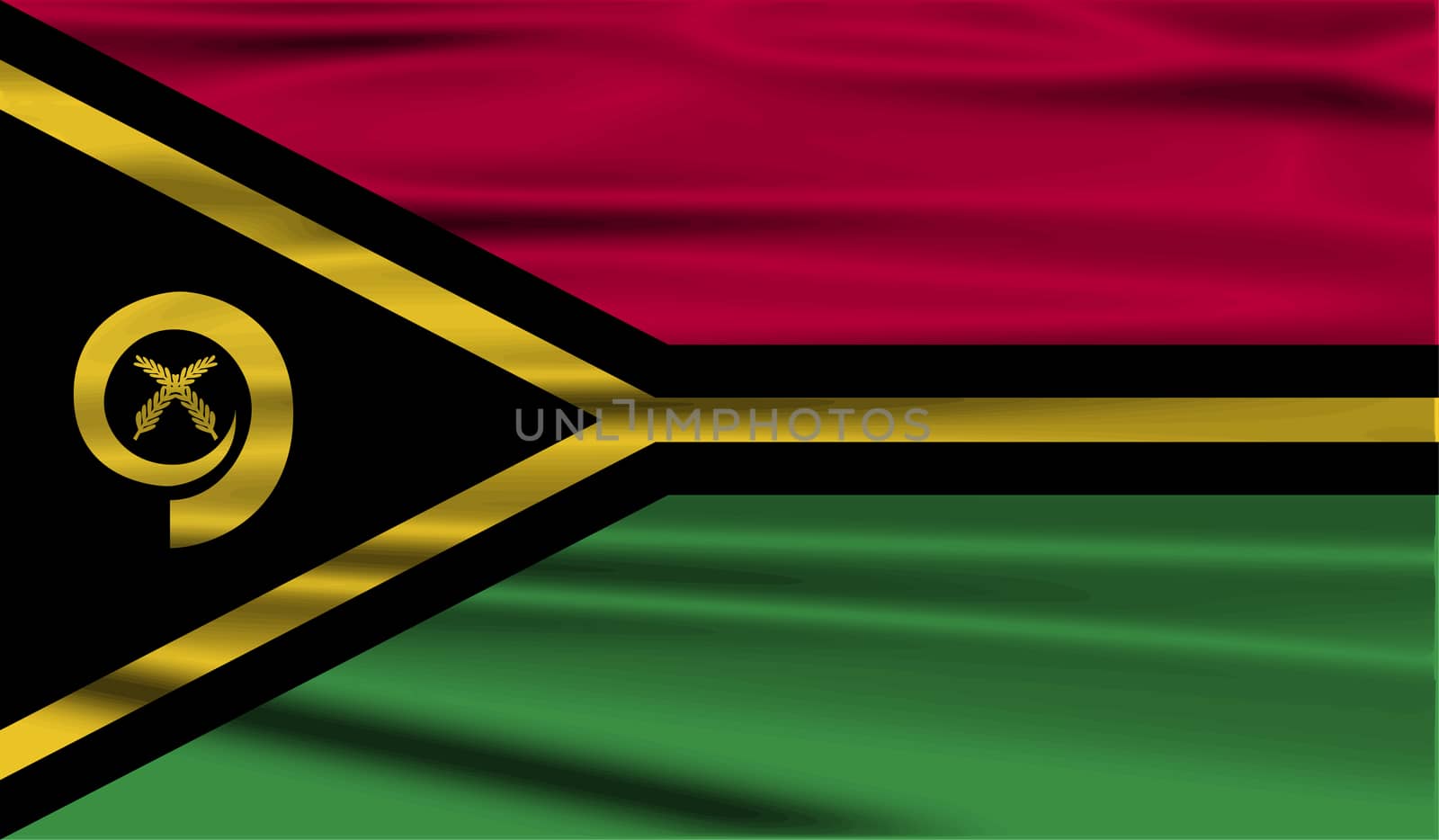 Flag of Vanuatu with old texture.  illustration