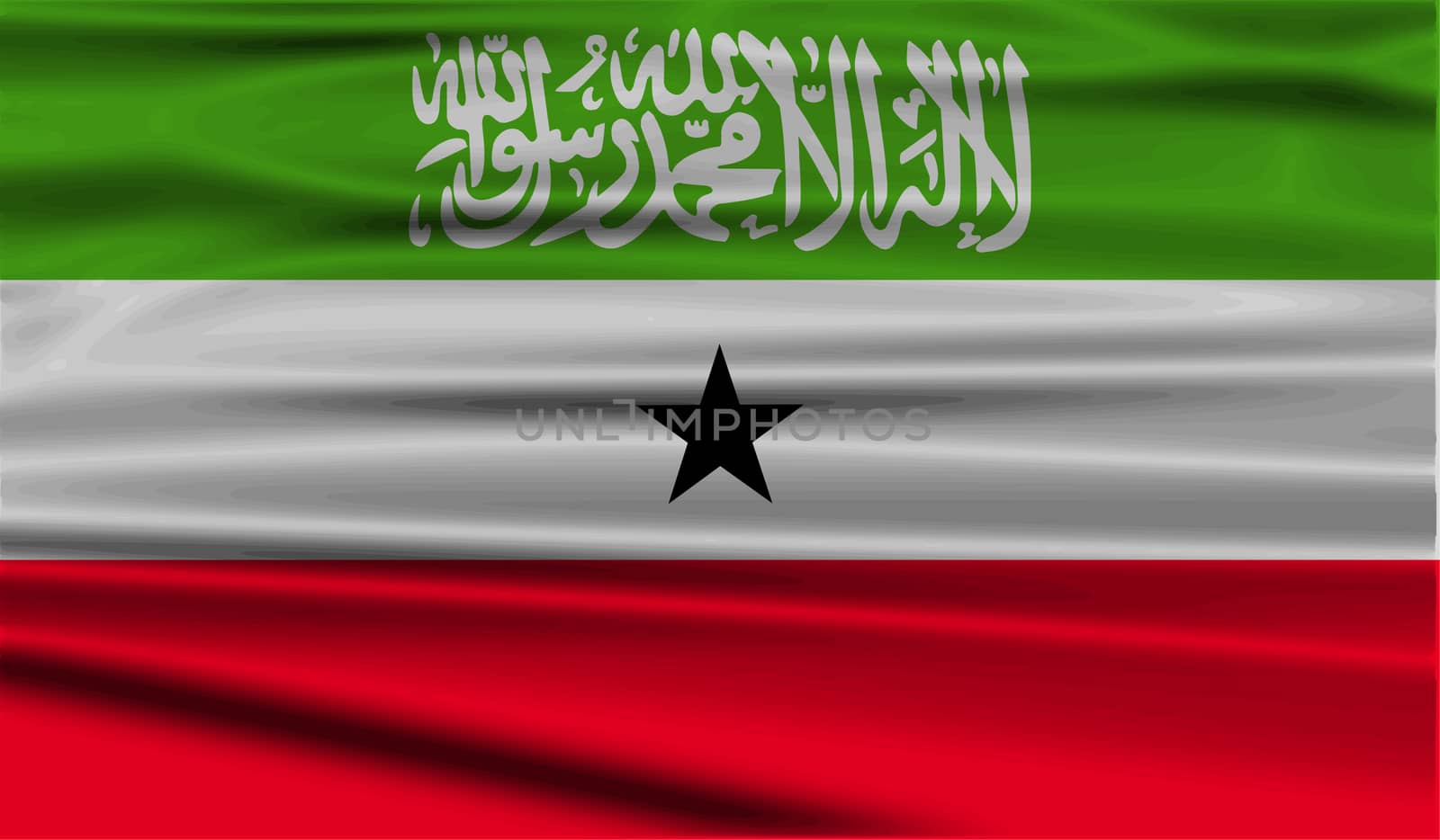 Flag of Somaliland with old texture.  illustration