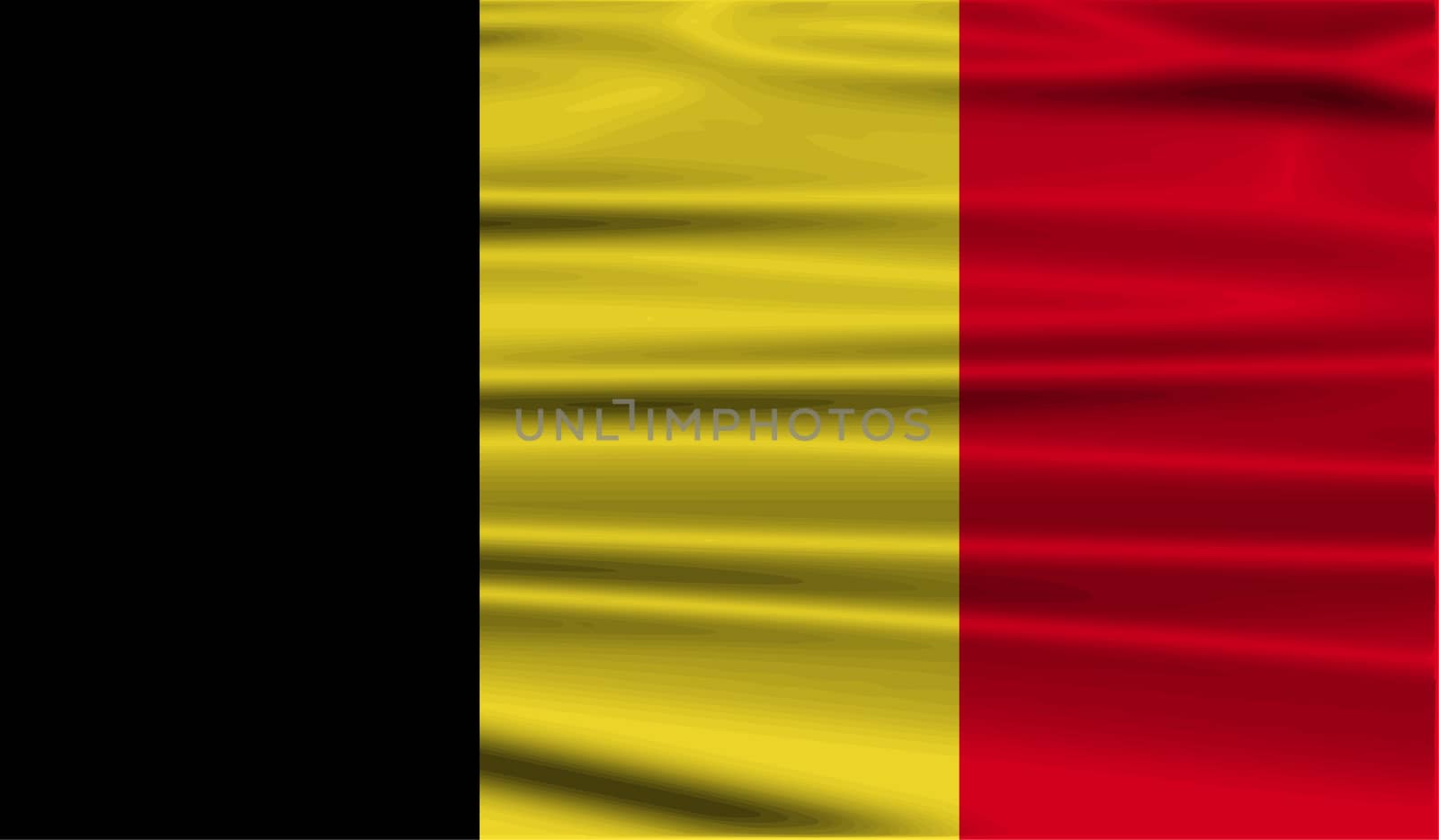 Flag of Belgium with old texture.  illustration