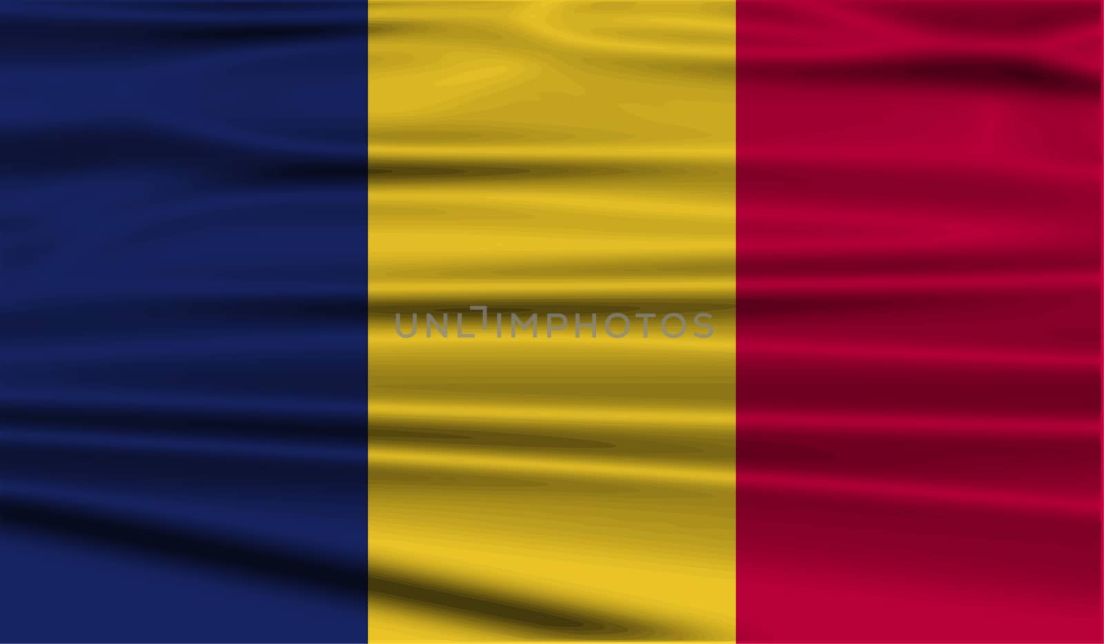 Flag of Chad with old texture.  by serhii_lohvyniuk