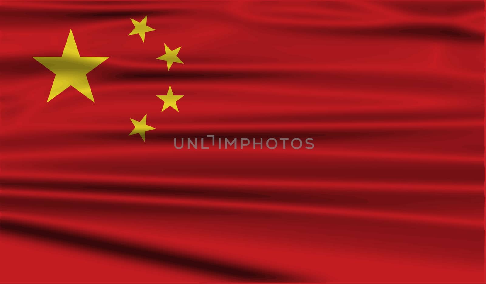 Flag of China with old texture.  by serhii_lohvyniuk