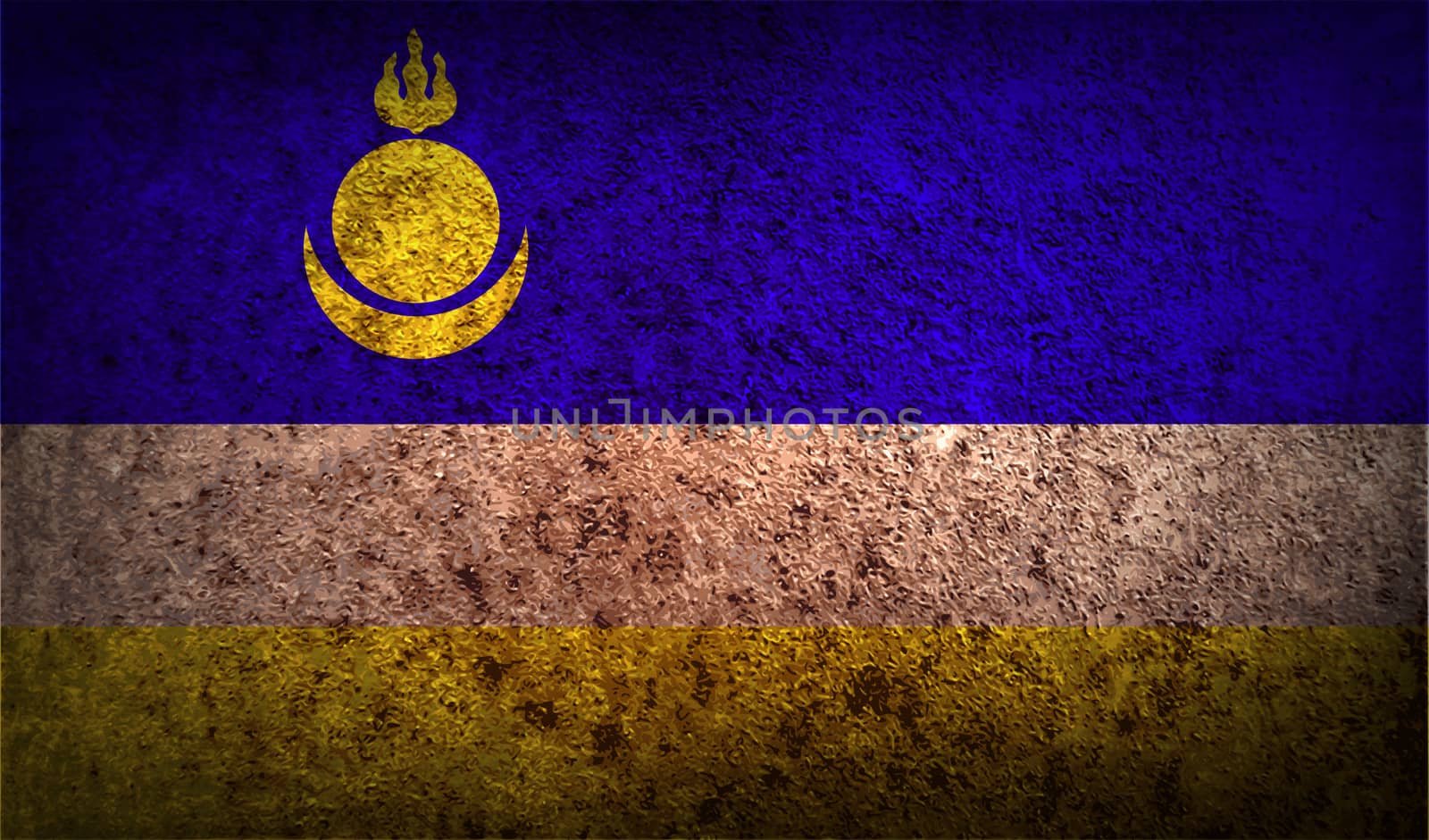 Flag of Buryatia with old texture.  by serhii_lohvyniuk