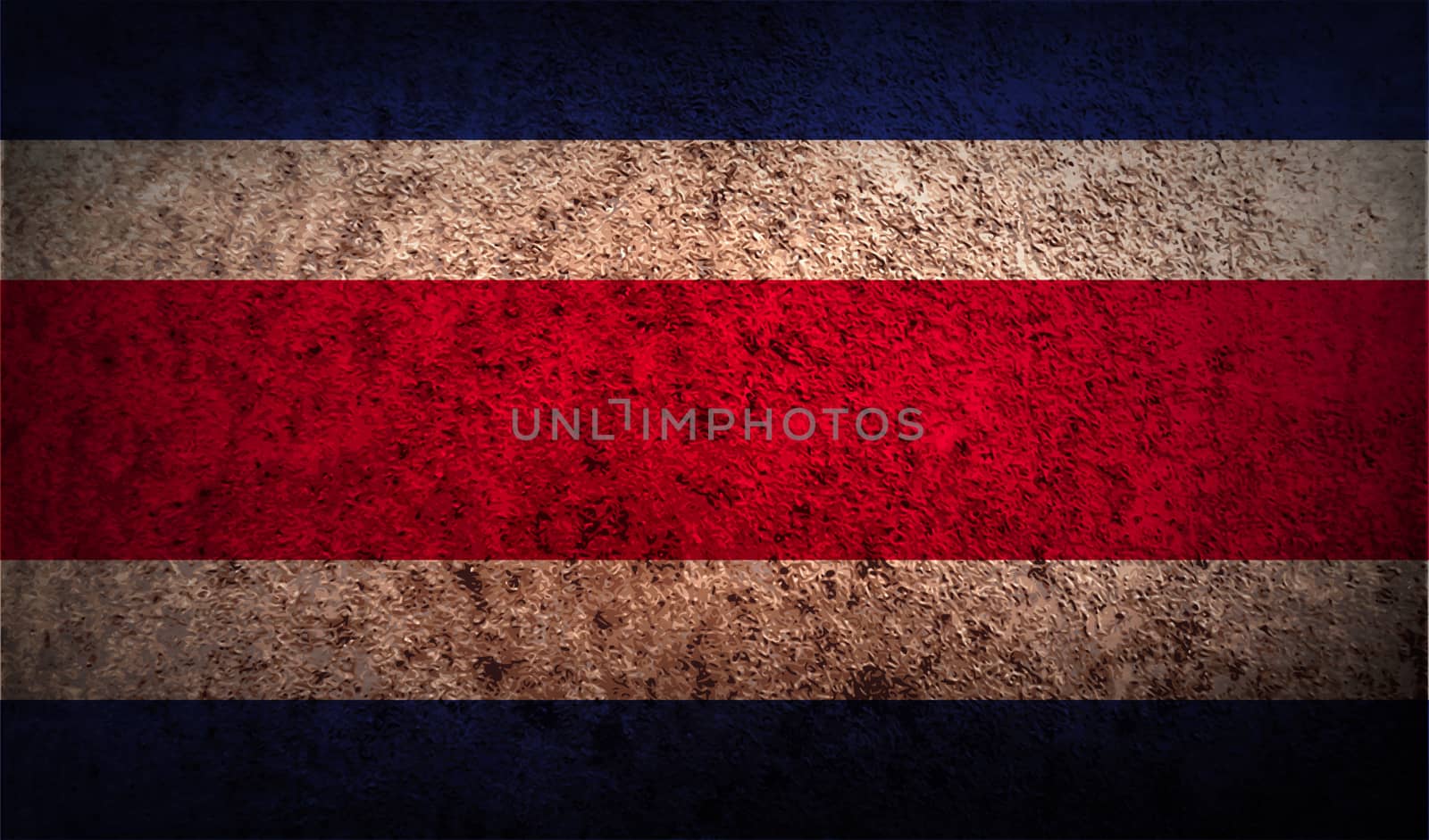 Flag of Costa Rica with old texture.  by serhii_lohvyniuk