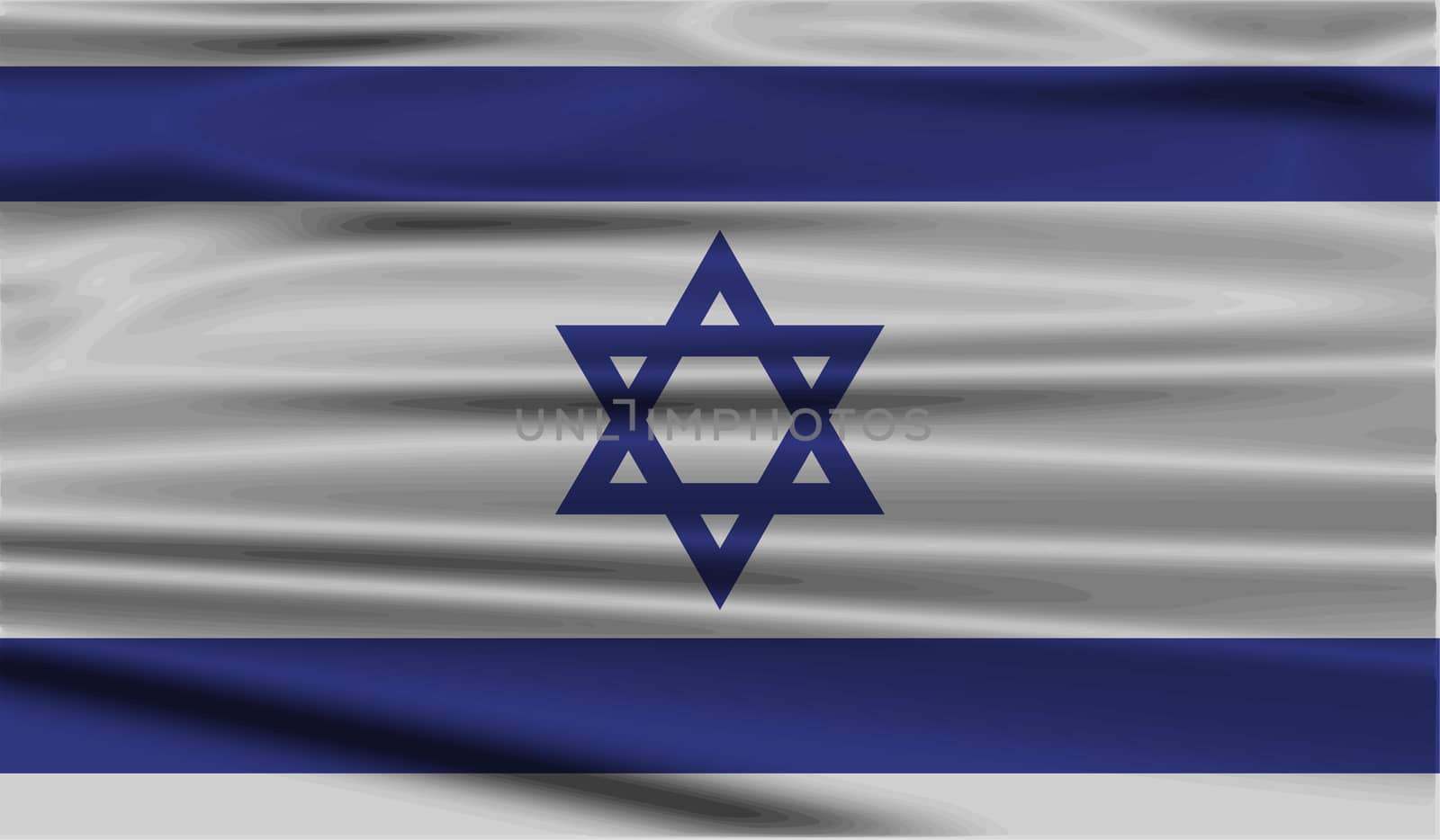 Flag of Israe with old texture.  illustration