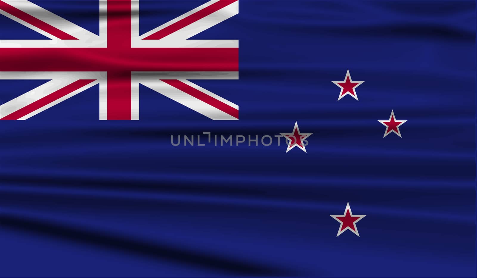 Flag of New Zeland with old texture.  illustration