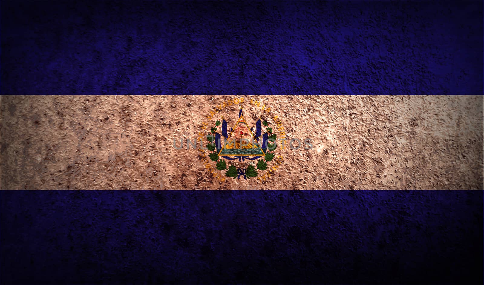 Flag of El Salvador with old texture.  by serhii_lohvyniuk