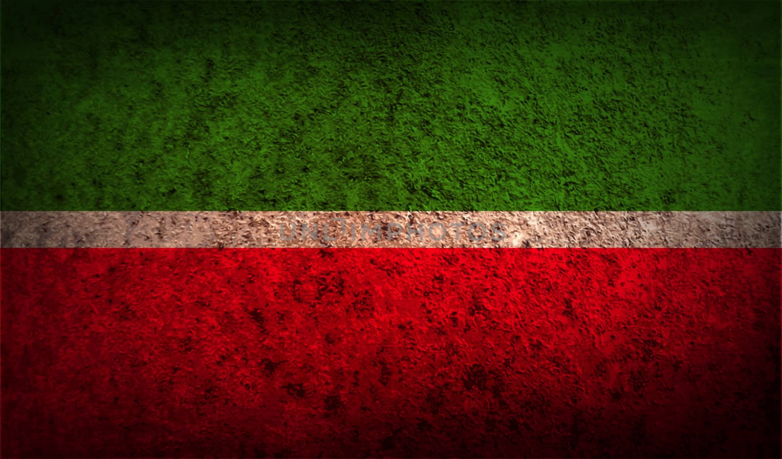 Flag of Tatarstan with old texture.  illustration