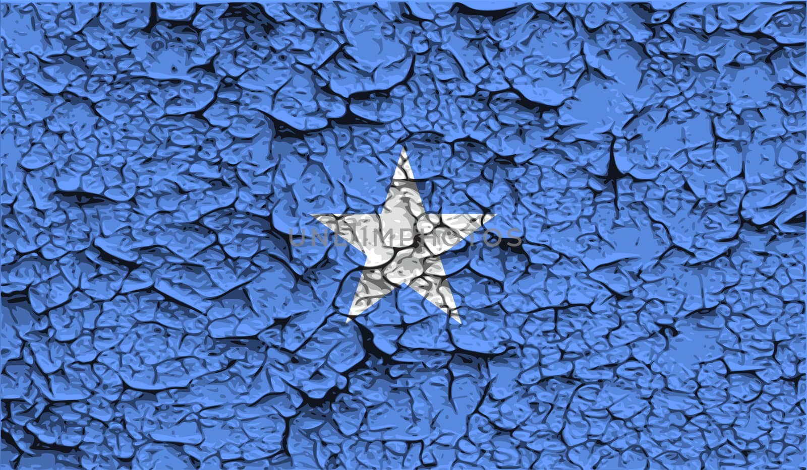 Flag of Somalia with old texture.  by serhii_lohvyniuk