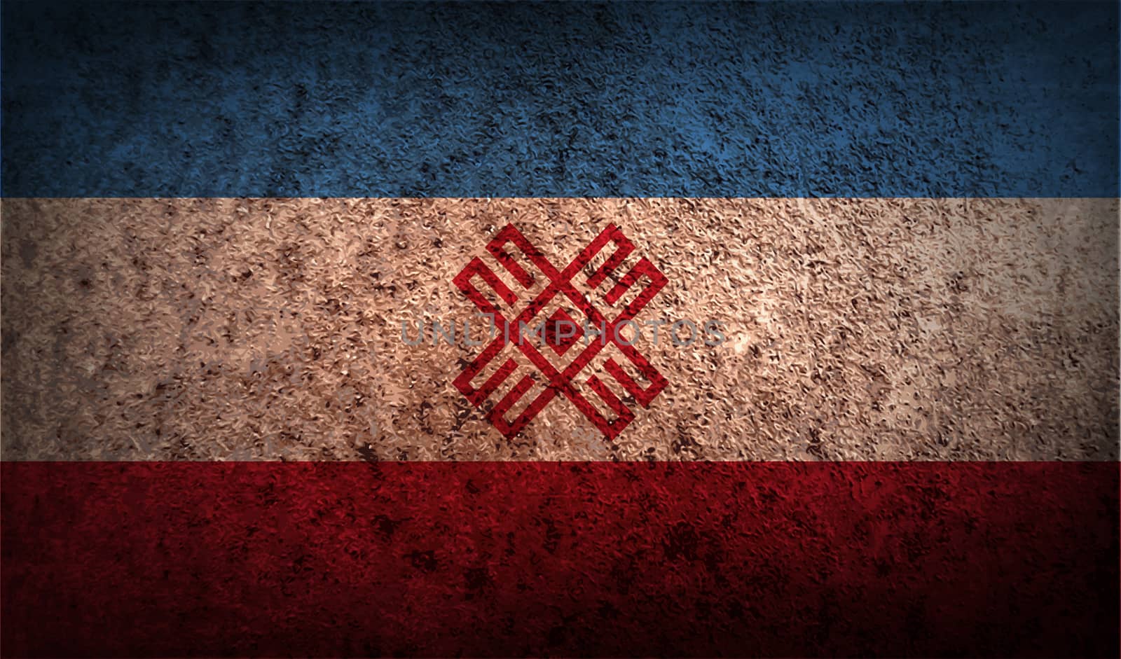 Flag of Mari El with old texture.  by serhii_lohvyniuk