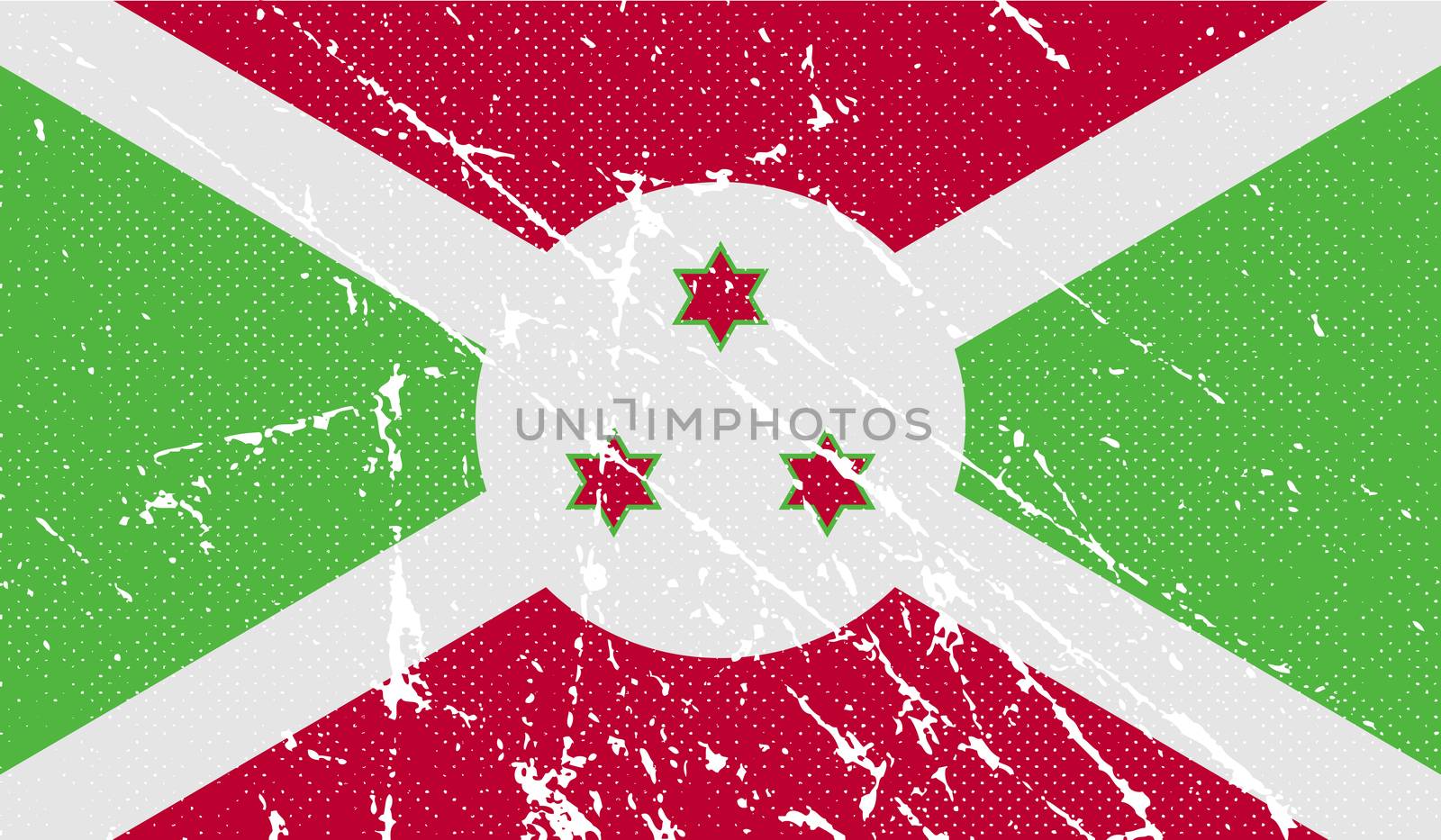 Flag of Burundi with old texture.  by serhii_lohvyniuk